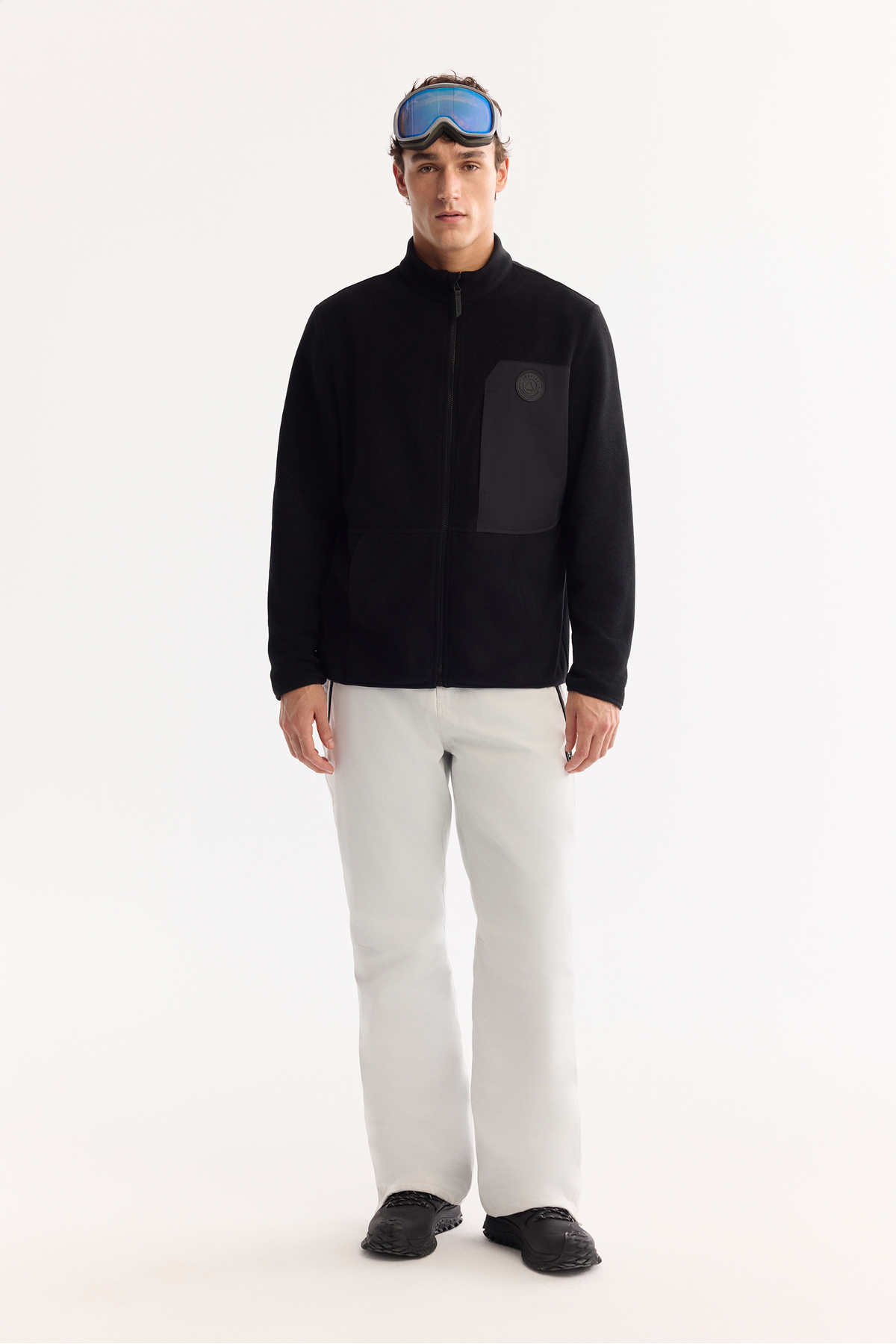Avva Erkek Siyah Dik Yaka Fermuarlı Soft Touch Polar Regular Fit Sweatshirt A52Y1207 görsel 6
