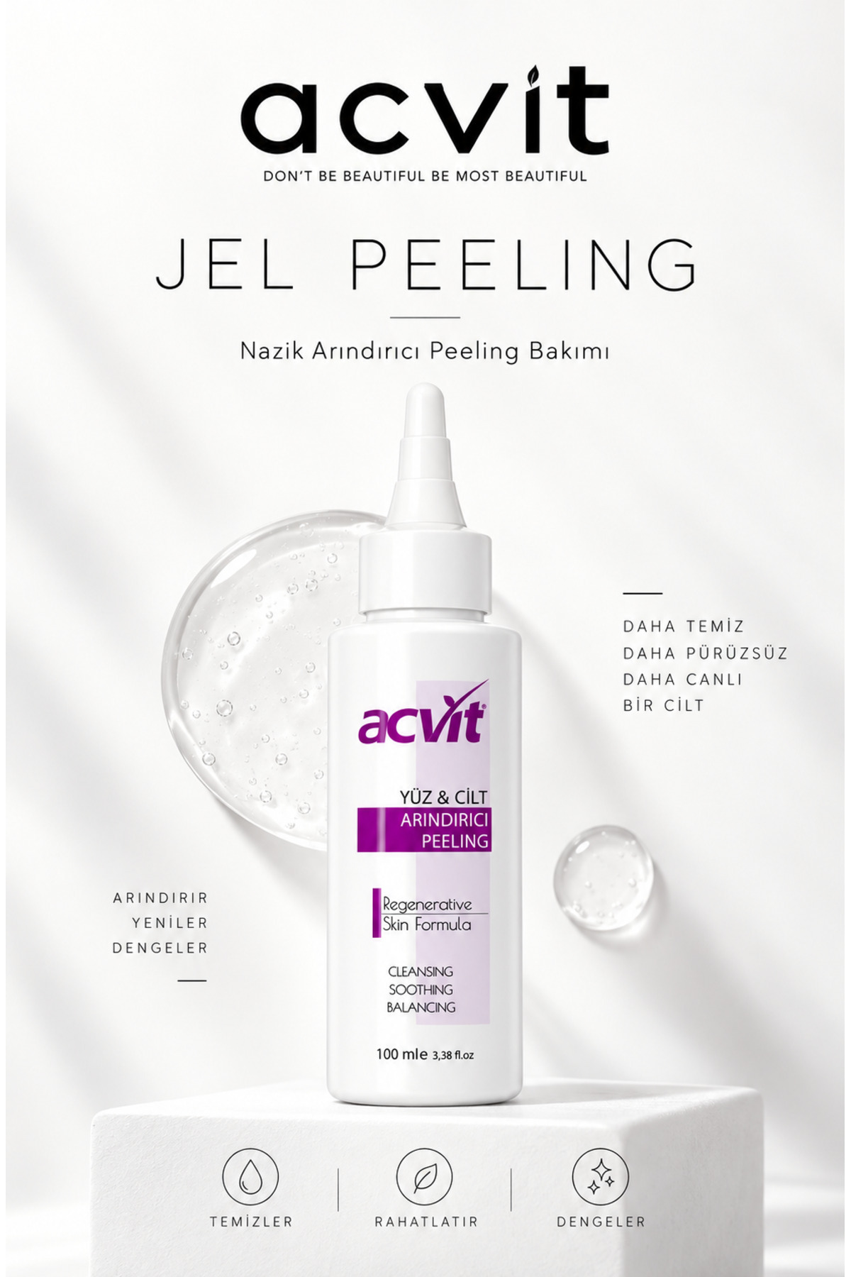 Acvit Atopik ve Hassas Ciltler İçin Jel Peeling 100 ML | Arındırıcı ve Cilt Yenileyici Bakım — atopil100 — تصویر 2 از 7