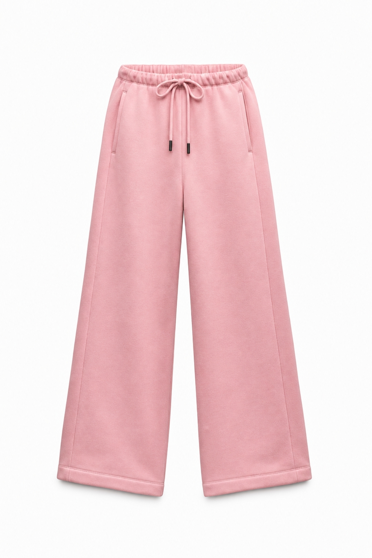The Champ Clothing İçi Polar Oversize Kesim Kapüşonlu Fermuarlı Pembe Eşofman Takımı görsel 7