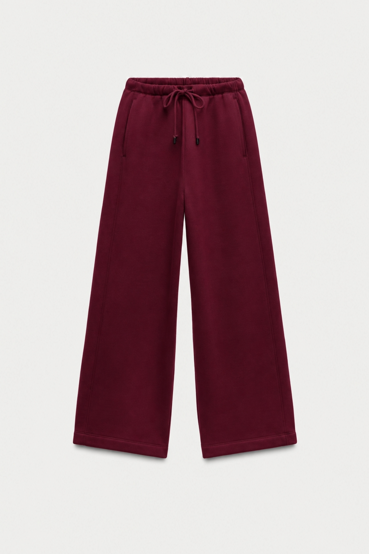 The Champ Clothing İçi Polar Oversize Kesim Kapüşonlu Fermuarlı Bordo Eşofman Takımı görsel 7