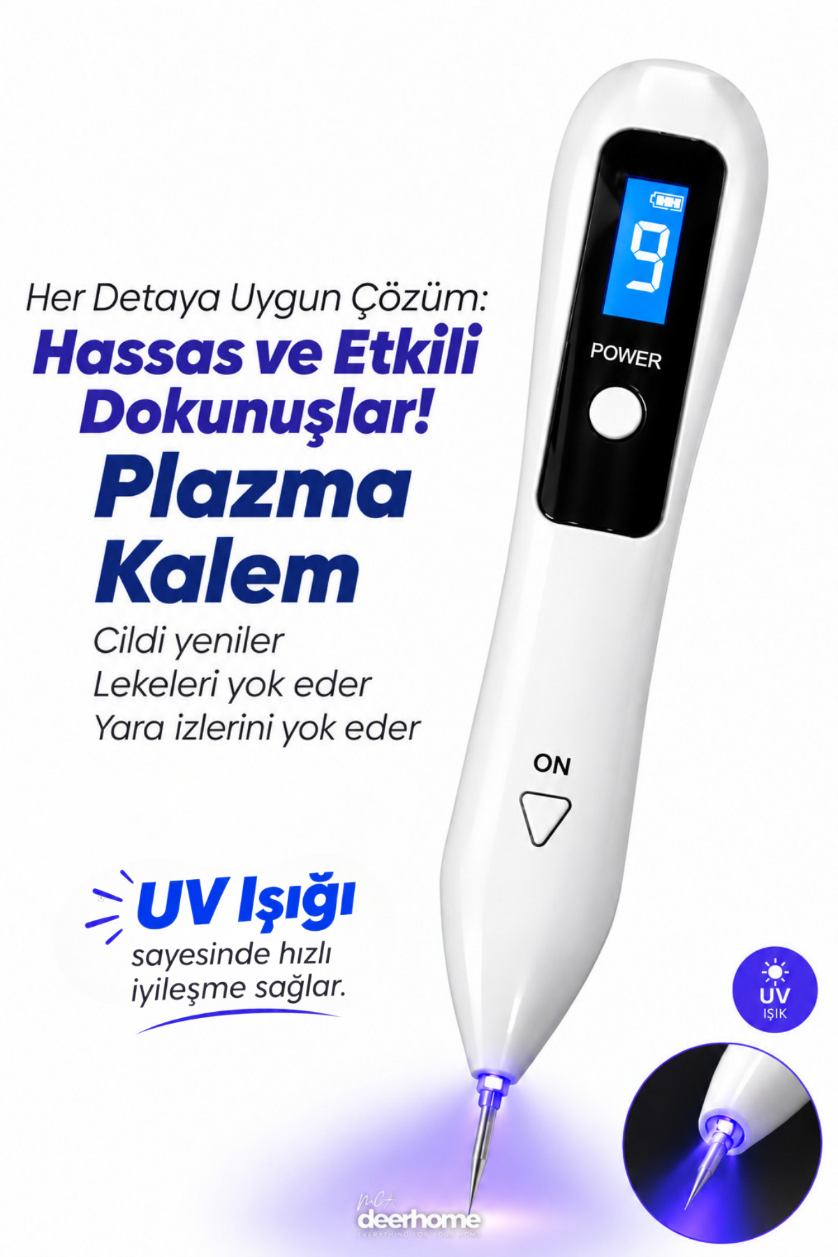 MCA Deerhome UV Işıklı Profesiyonel Plazma Laser Pen Mole Akne, , Ben, Dövme,çatlak Leke Silme Cilt Bakım — رنگارنگ MCAPLZMPEN