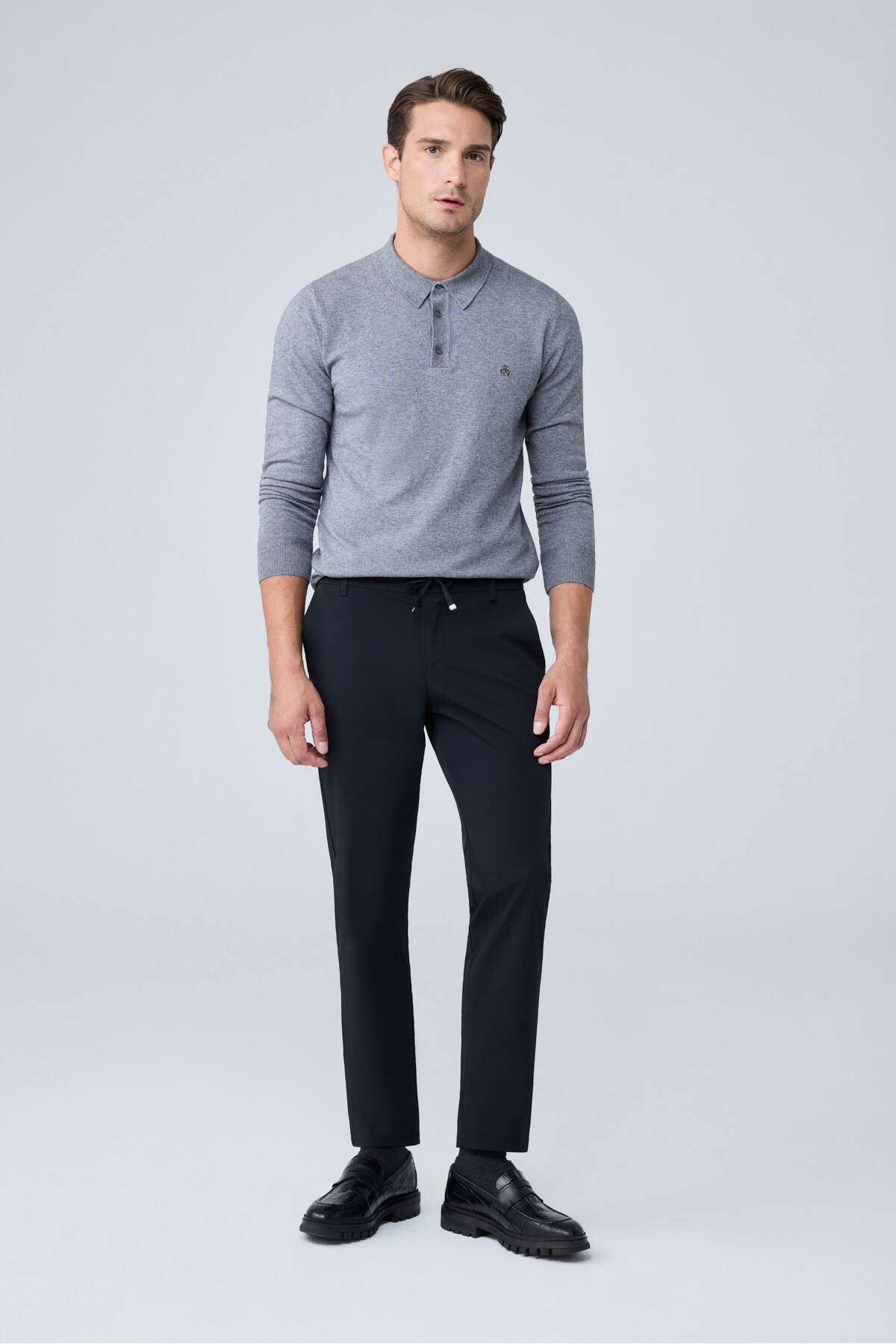 Erkek Beli Lastikli Comfort Fit Pantolon Siyah 0170DDNGR — مشکی 0170DNGR — تصویر 2 از 7