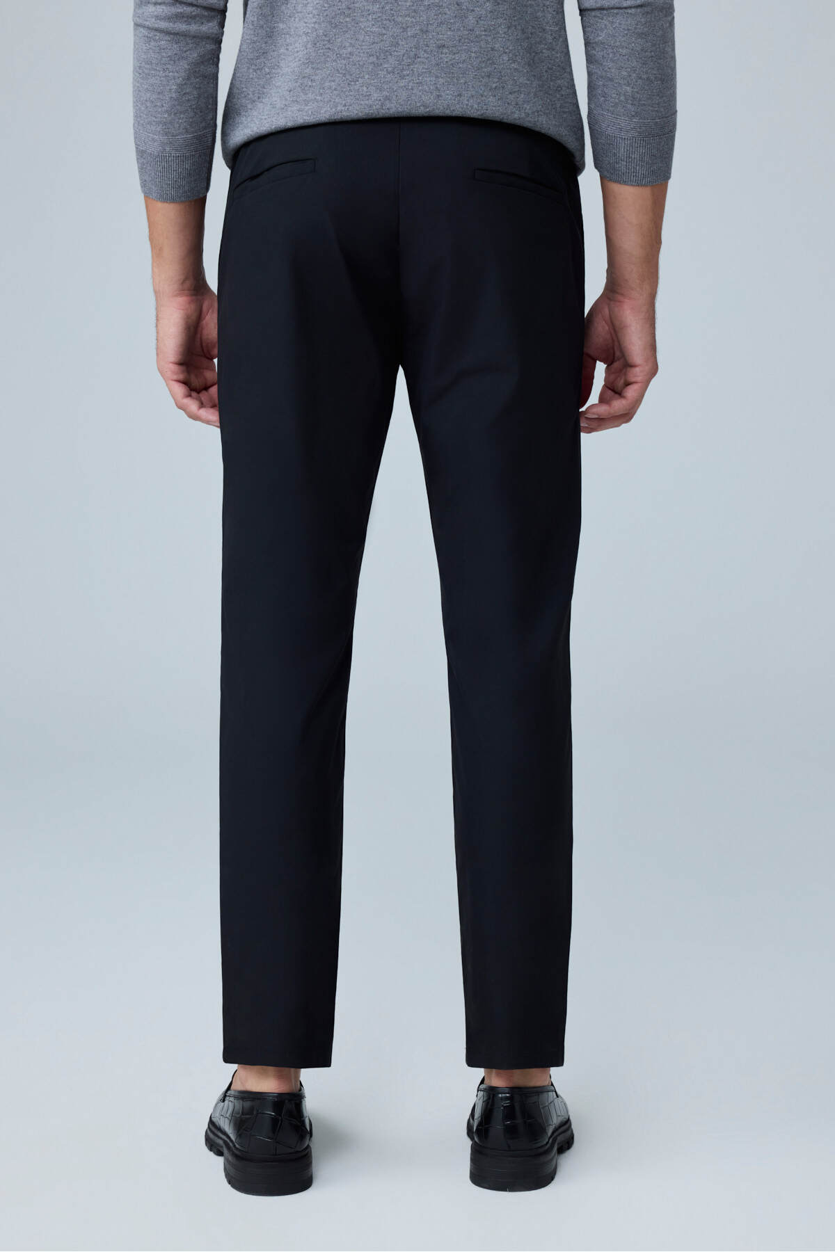 Erkek Comfort Fit Premium Poliamid Kumaş Jogger Siyah Pantolon - 252DNGR — مشکی 0252DNGR — تصویر 8 از 9