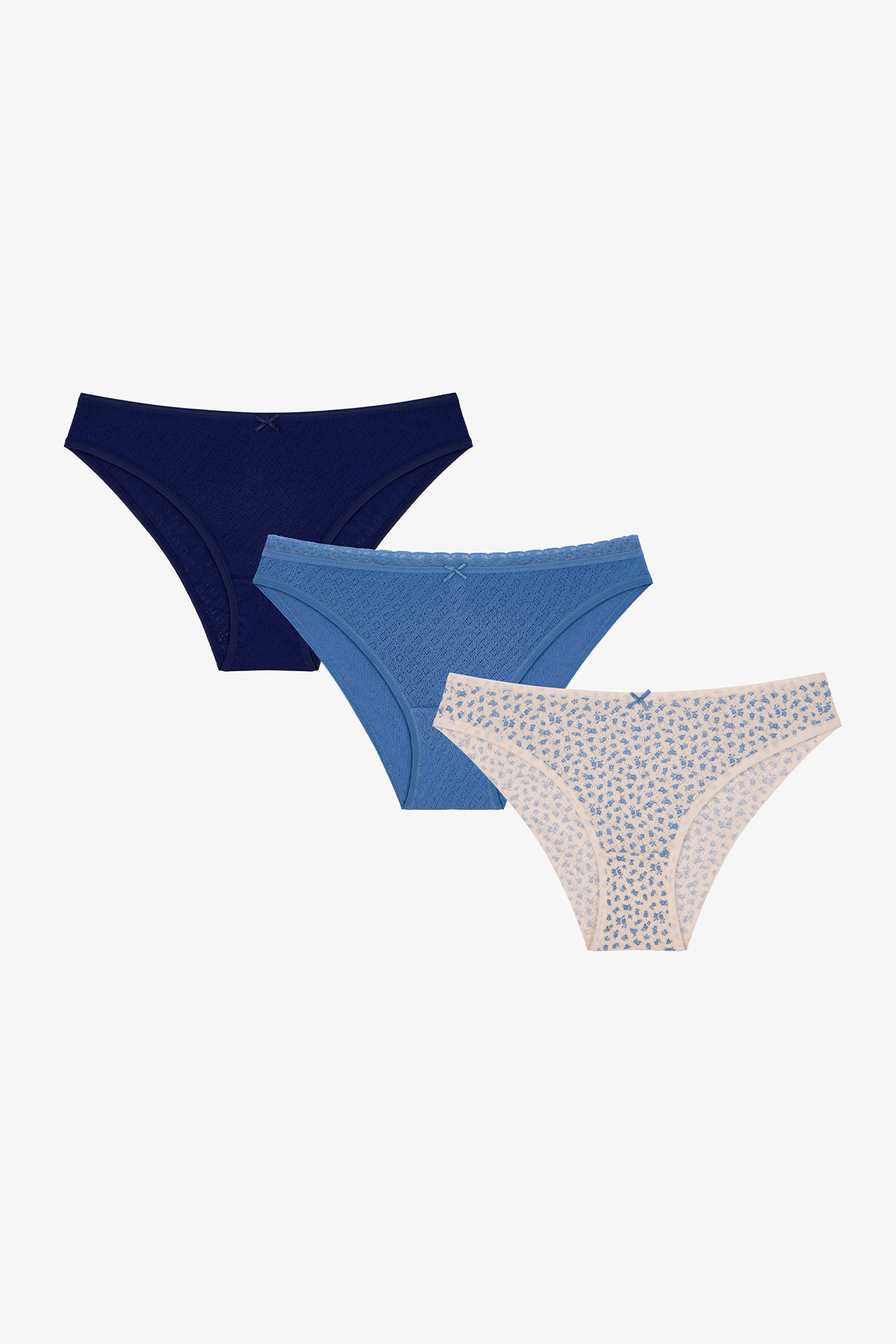 Penti Fairy Lady Pointel Çiçekli 3'lü Slip Külot