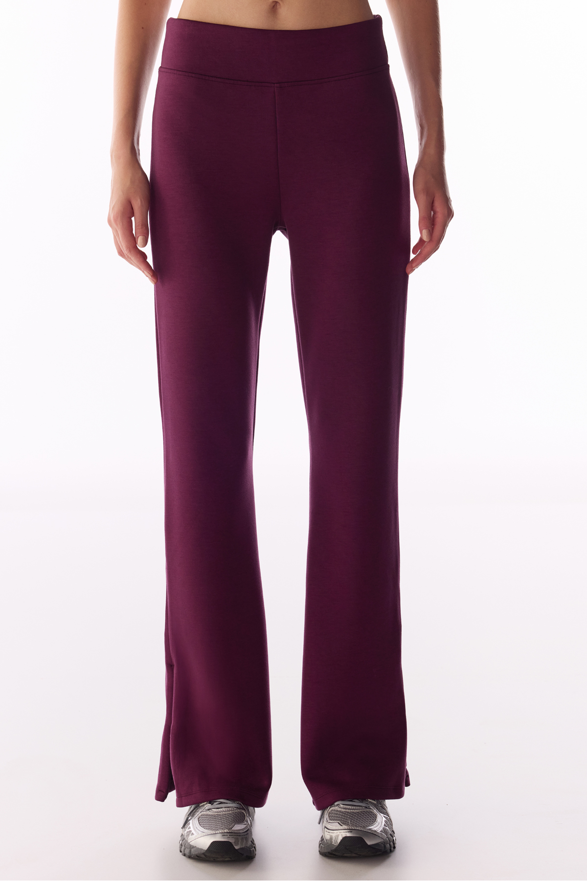 Penti Bordo İpeksi Dokunuş Silky Touch Paça Detaylı İspanyol Paça (Flare) Pantolon görsel 2