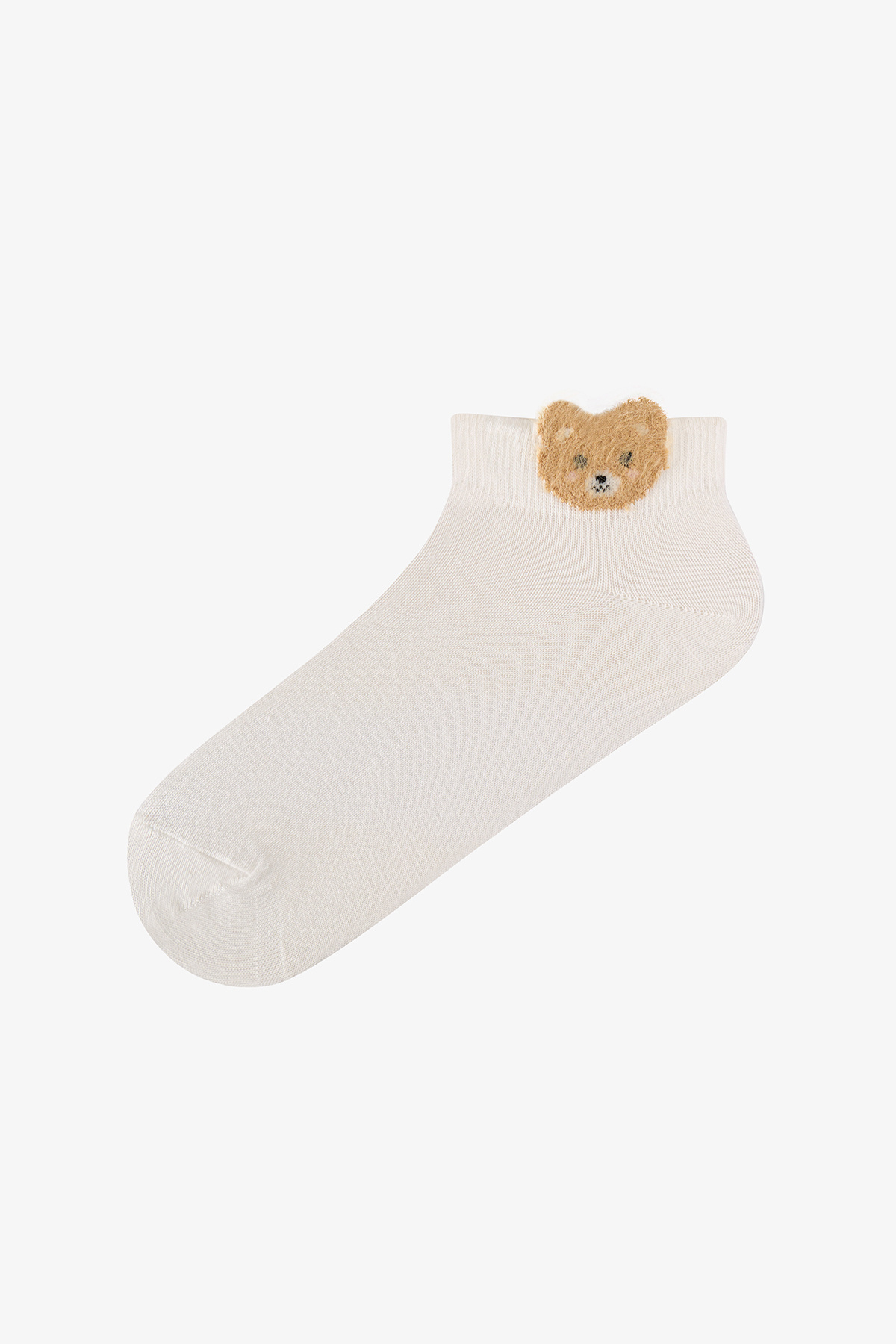 Penti Beyaz Kahve Cute Teddy Bear Pamuklu 3 Çift Patik Çorap görsel 4