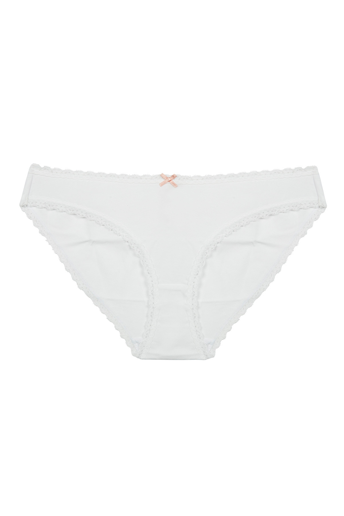Penti Daily Lace 3'lü Pamuklu Bej Slip Külot görsel 2