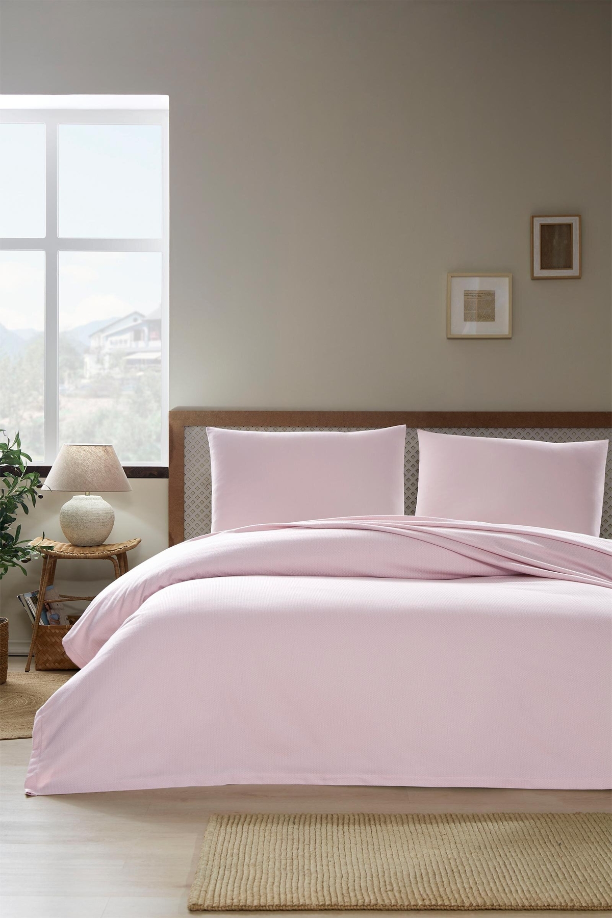 No.186 ハンドメイド スタイ セット Özdilek Colourist Bambu Çift Kişilik Pike Takımı - Fiyatı