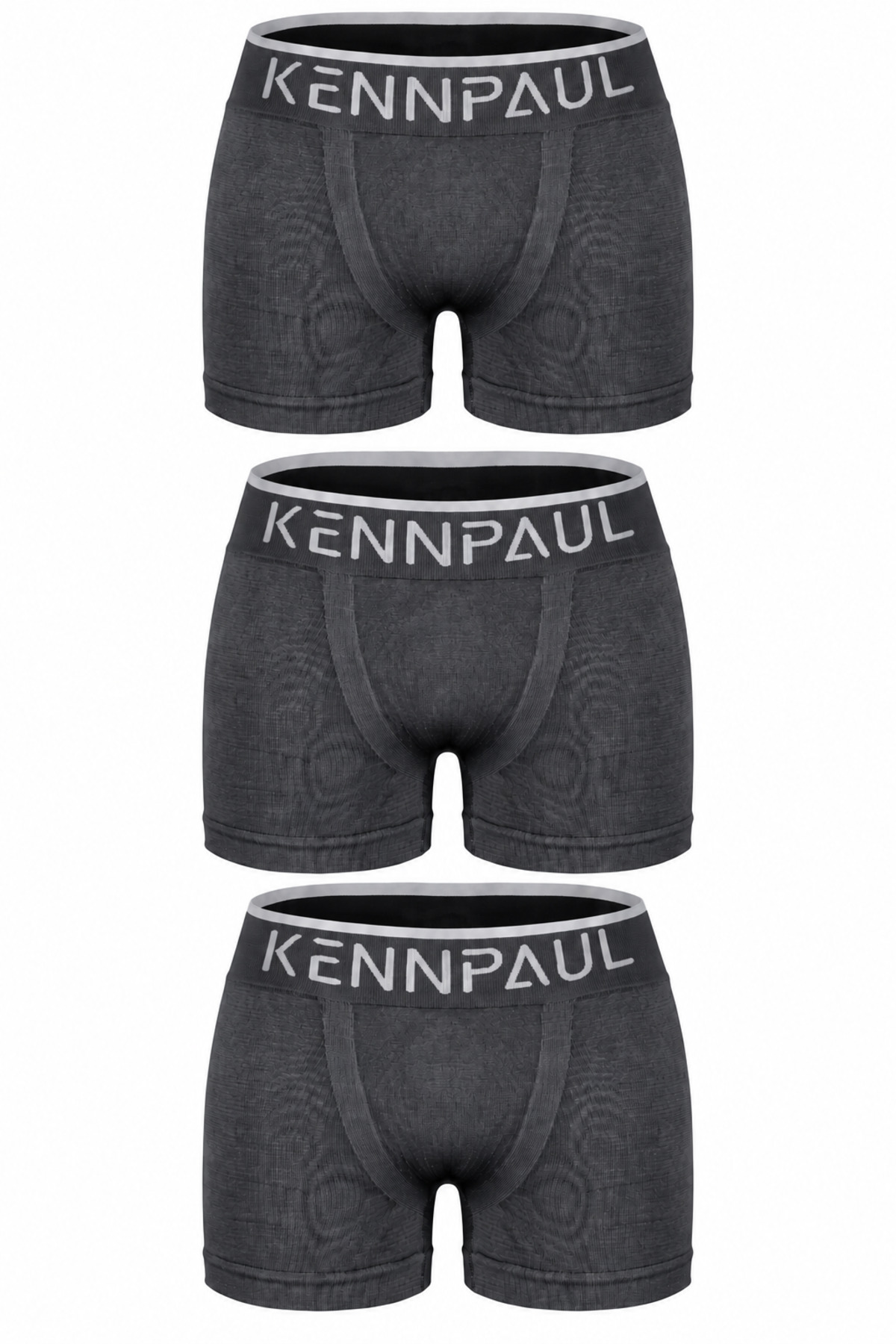 John Ray 3 Adet Antrasit Erkek Dikişsiz Mikrofiber Likralı Esnek Premium Boxer