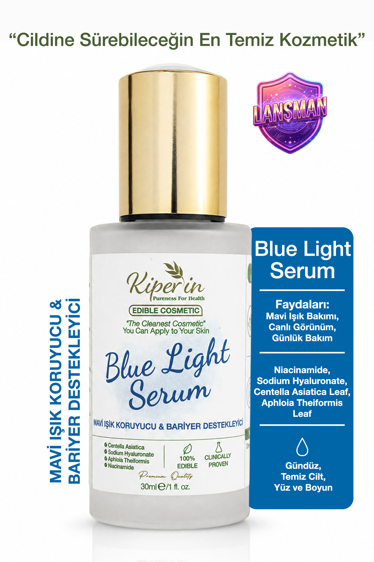Blue Light Serum | Mavi Işık Koruyucu & Bariyer Desteği | Centella, Aphloia, Hyaluronik Asit | 30mL — ECB00001