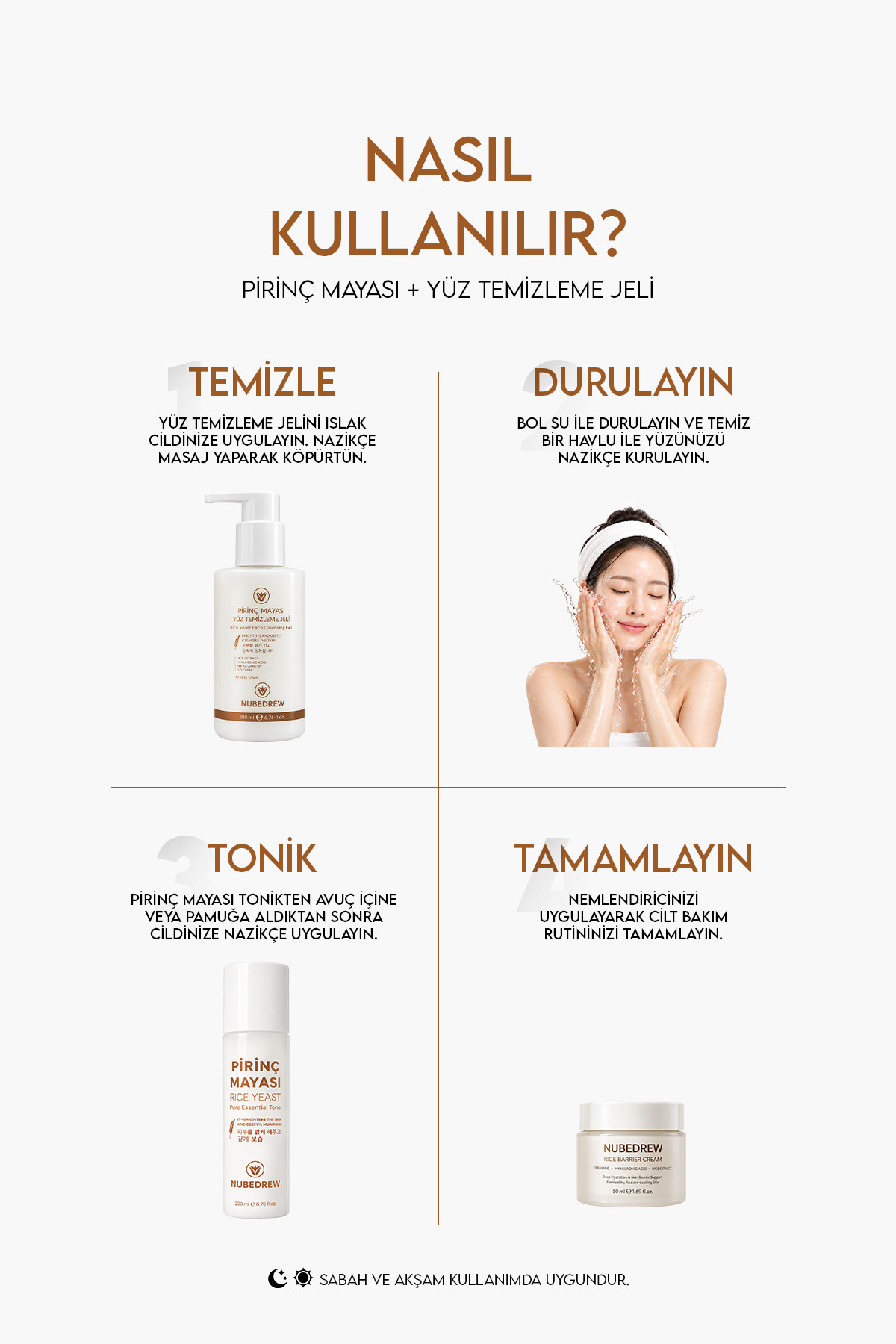 Pirinç Mayası Tonik + Yüz Temizleme Jeli 2’li Set 200 ml Leke Karşıtı Cilt Aydınlatıcı Nemlendirici — TOJE-2Lİ — تصویر 6 از 8