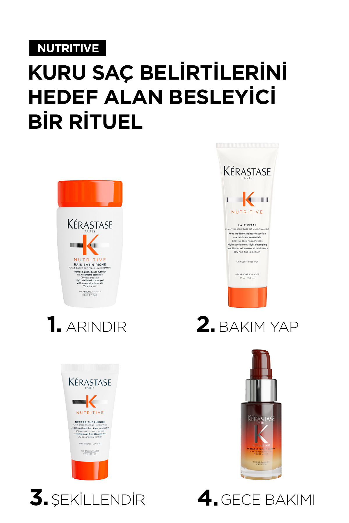 Nutritive Kuru Saçlar Için 8h Magic Night Yoğun Besleyici Gece Serumu 30 ml — E4329101 — تصویر 8 از 8