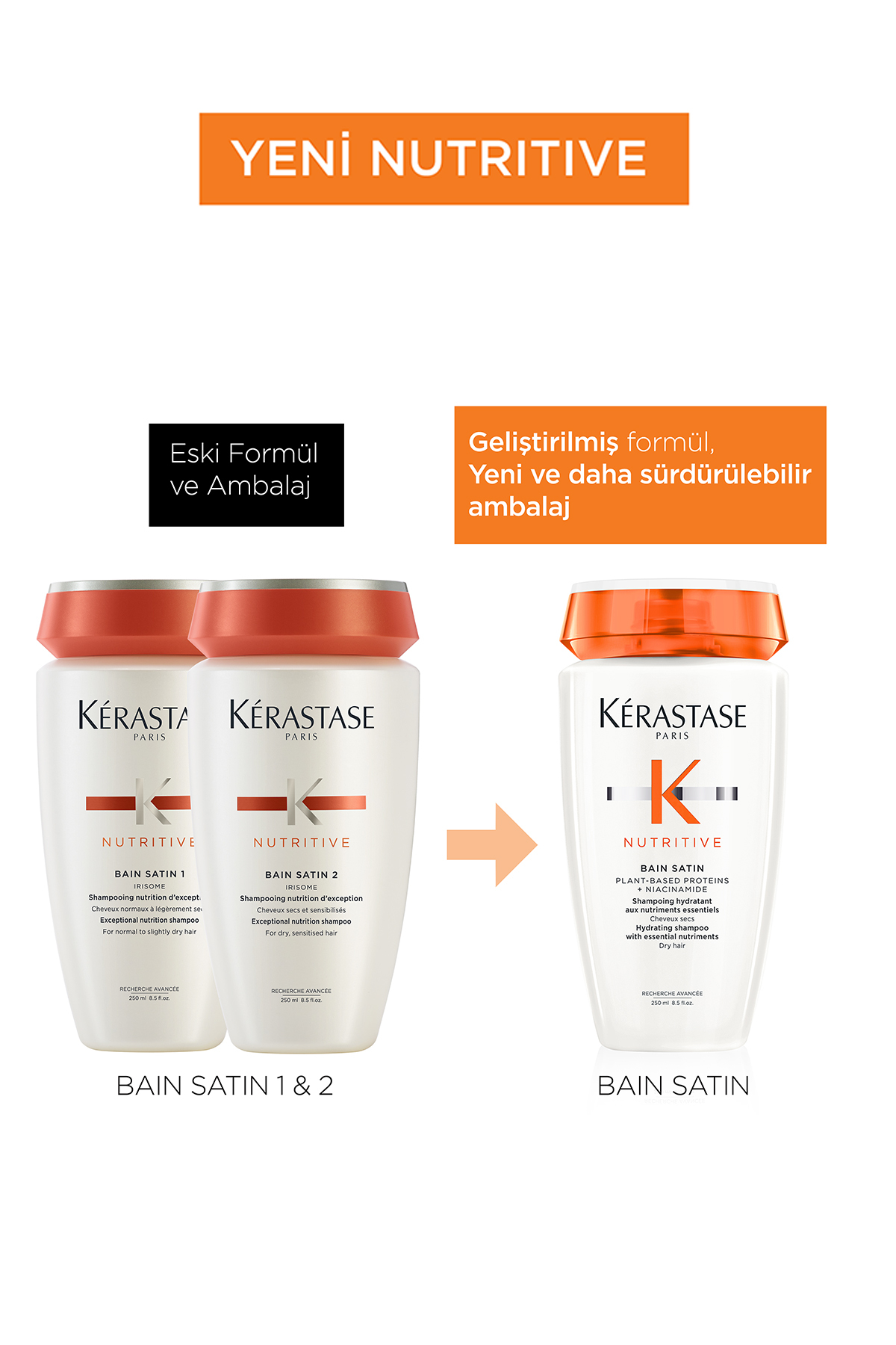 Nutritive Kuru Saçlar Için Bain Satin Nemlendirici Şampuan 250 ml — E4039300 — تصویر 4 از 8