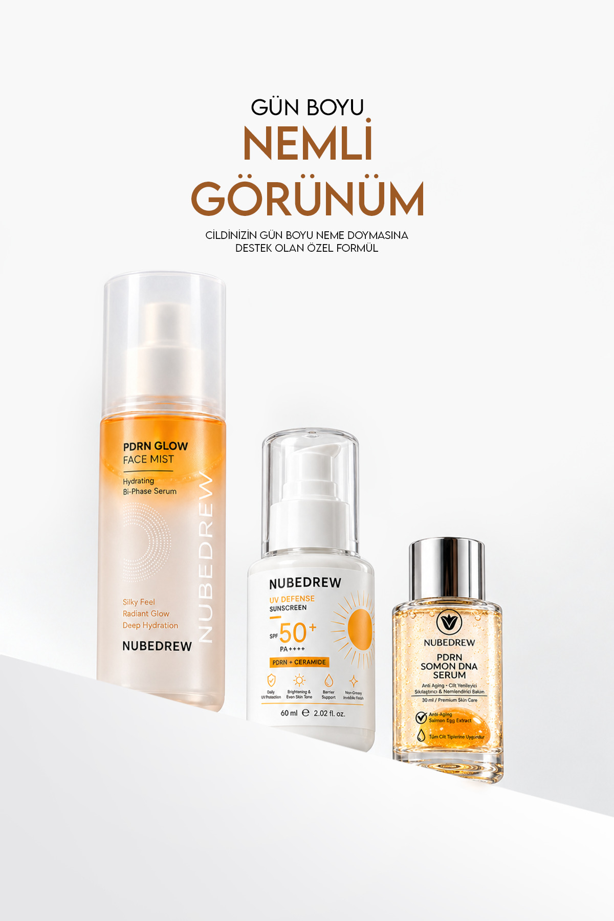 PDRN Premium Bakım Seti – PDRN Somon DNA Serum + Glow Face Mist + SPF50+ Ceramide Güneş Kremi | Nemlendirici, Aydınlatıcı ve Cilt Bakım Seti — PDRN-ST1 — تصویر 9 از 9