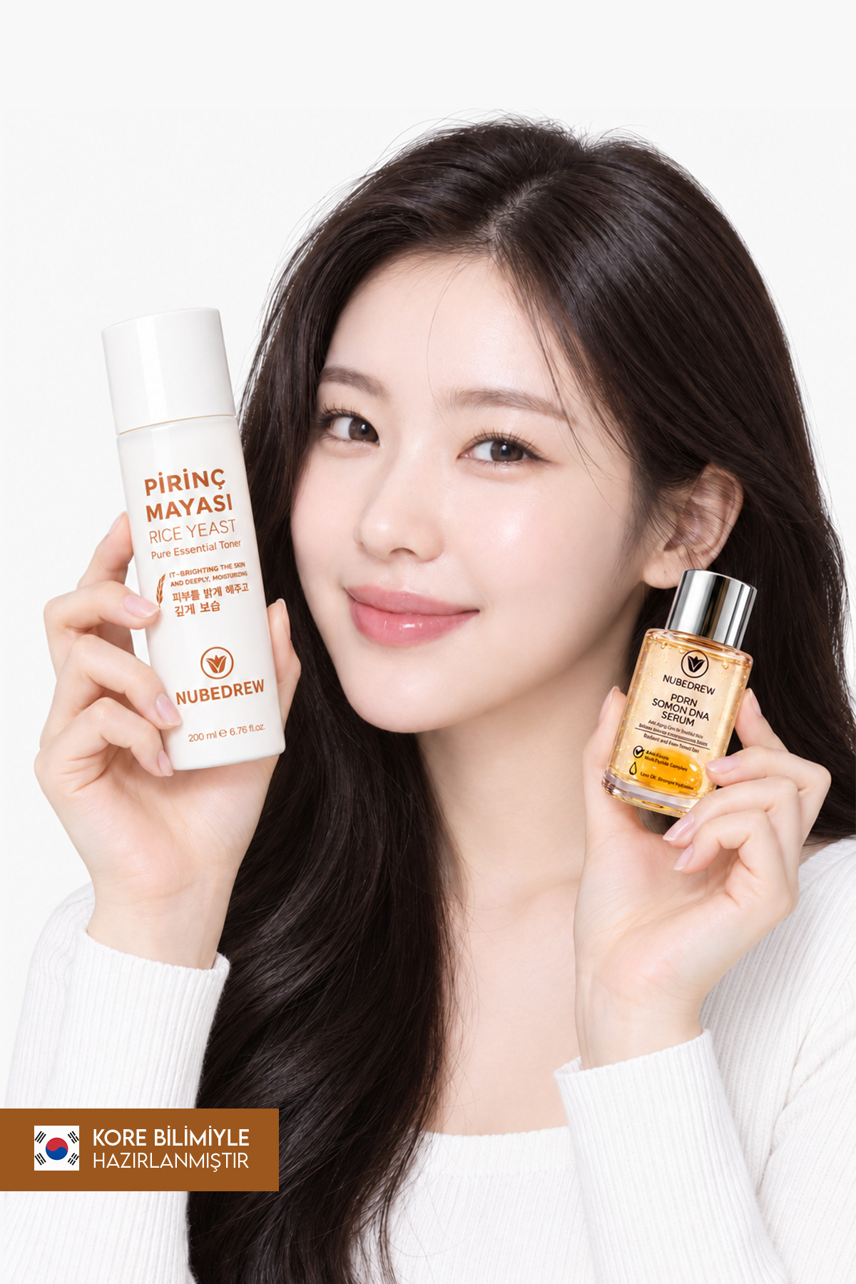 PDRN Somon DNA Serum 30ml + Pirinç Mayası Tonik Seti 200ml | Cam Cilt Bakım Rutini | Nemlendirici ve Aydınlatıcı Cilt Bakım Seti — pdrn-tnknbd1 — تصویر 3 از 9