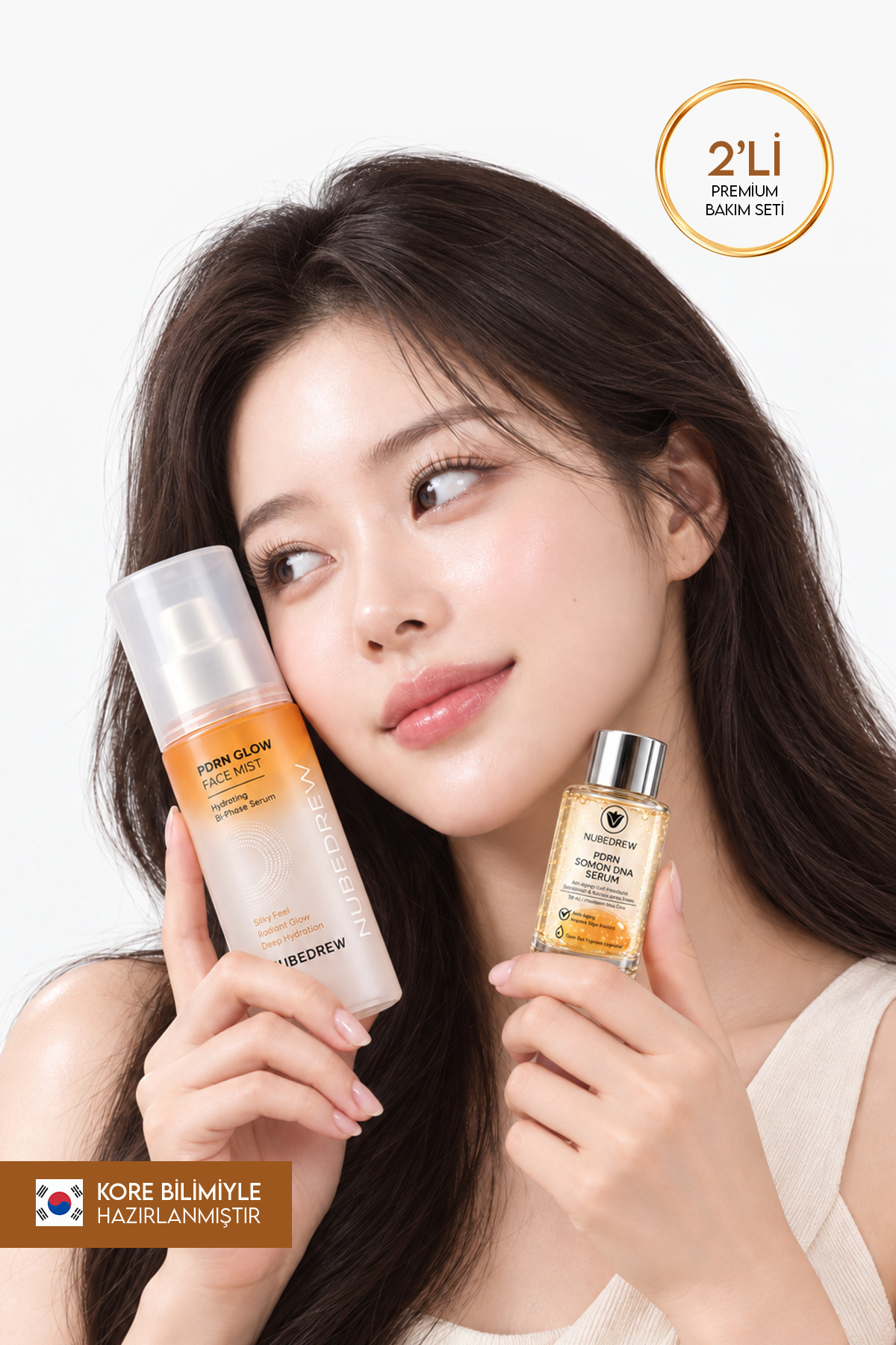 PDRN Somon DNA Serum 30 ml ve PDRN Glow Face Mist Tonik 120 ml Yenileyici 2'li Premium Cilt Bakım Seti — cltbmknbd1 — تصویر 3 از 9