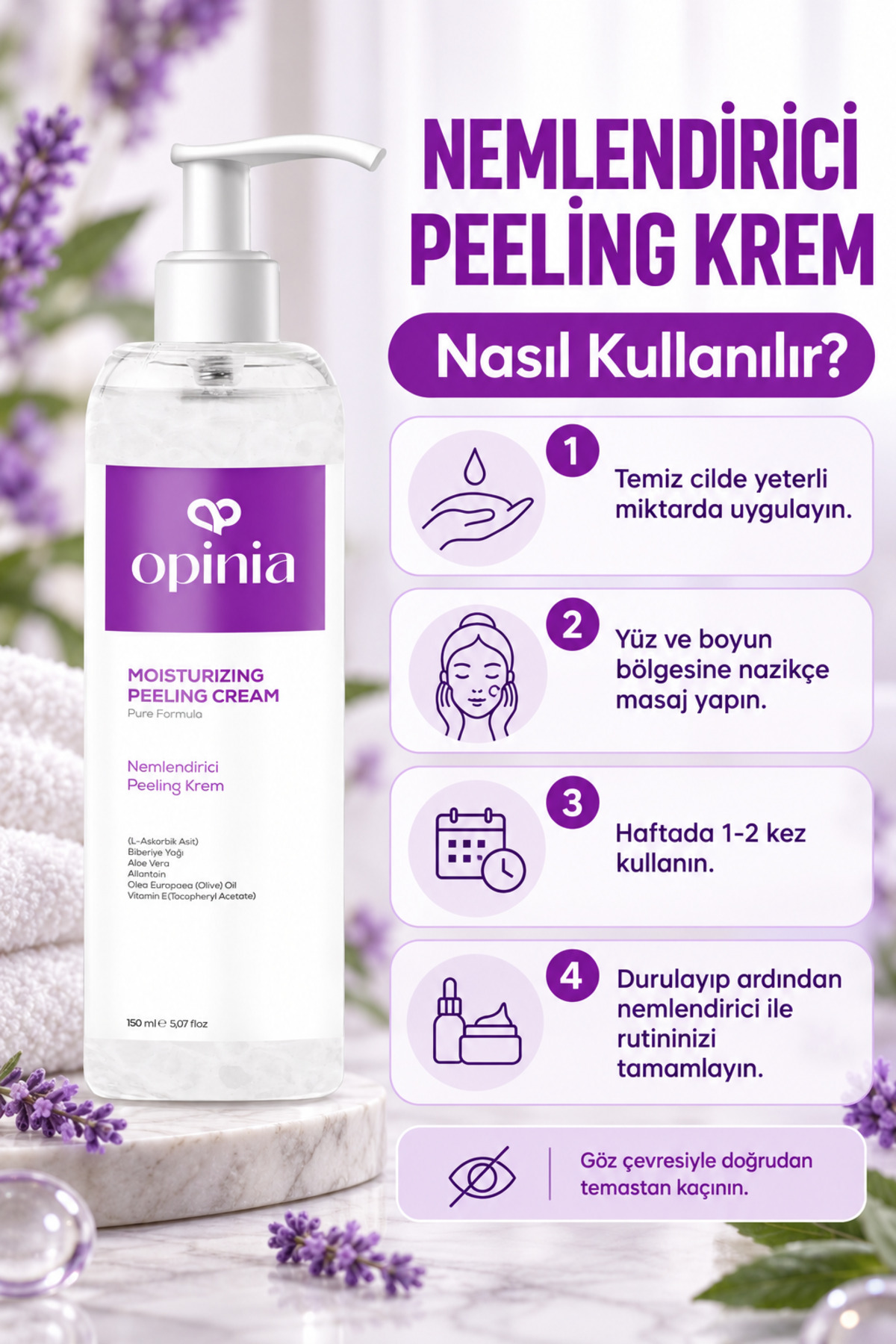 Nemlendirici ve Arındırıcı Peeling Krem — TE48PVNLJA — تصویر 2 از 3