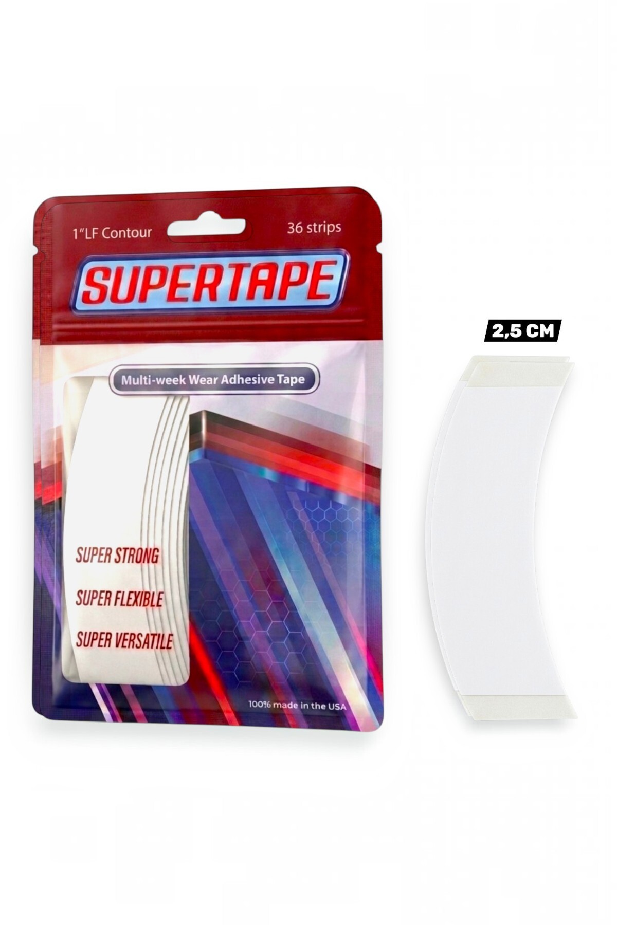Supertape Protez Saç Bandı Oval 1''LF (2,5CM X 7.5CM) 36 Adet — ST 1LF — تصویر 2 از 4