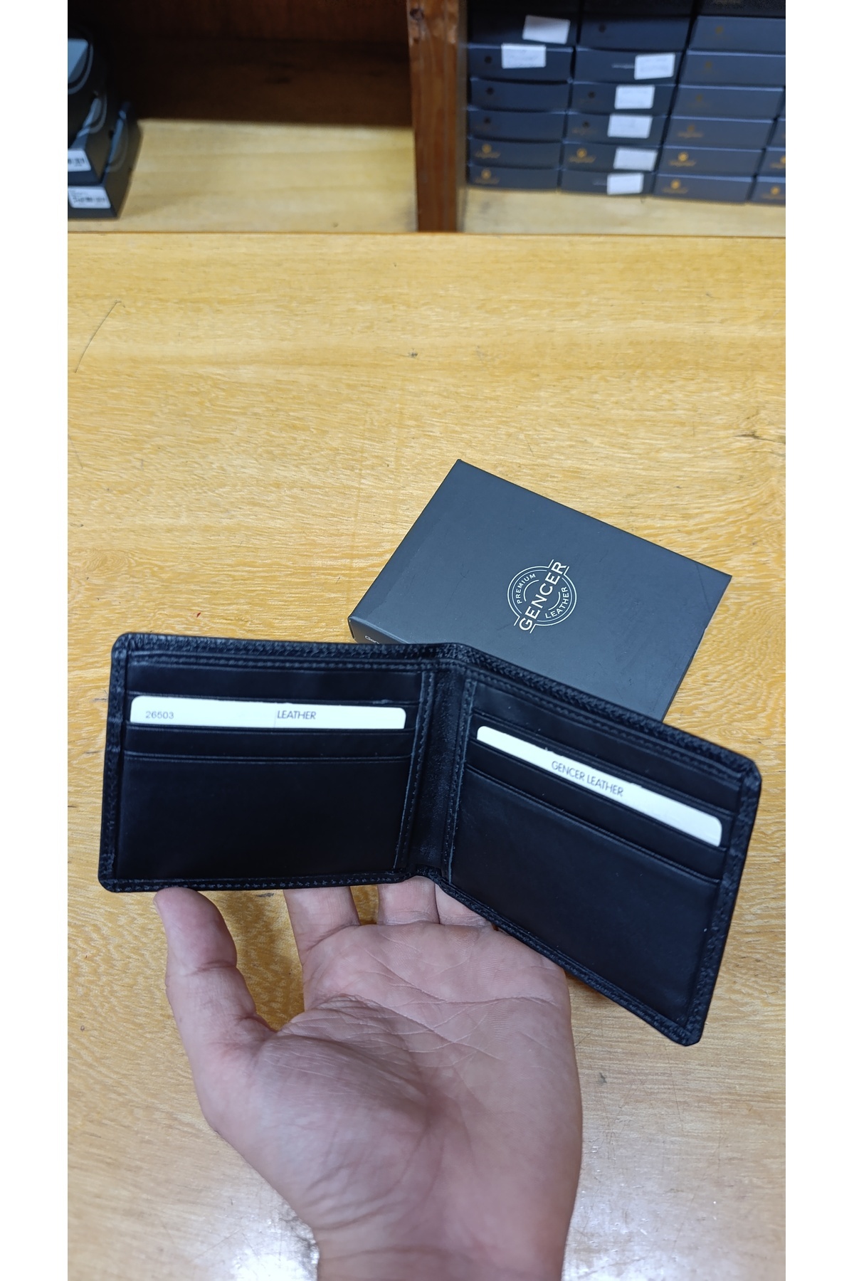GENCER LEATHER Hakiki İnce Deri Cüzdan görsel 3