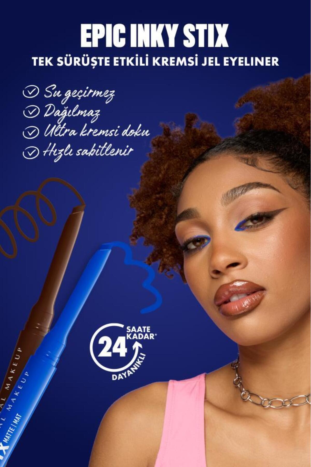 Epic Inky Stix Kremsi Jel Eyeliner - 01 Black Screen — مشکی NYXEPICINKYSTX — تصویر 5 از 9