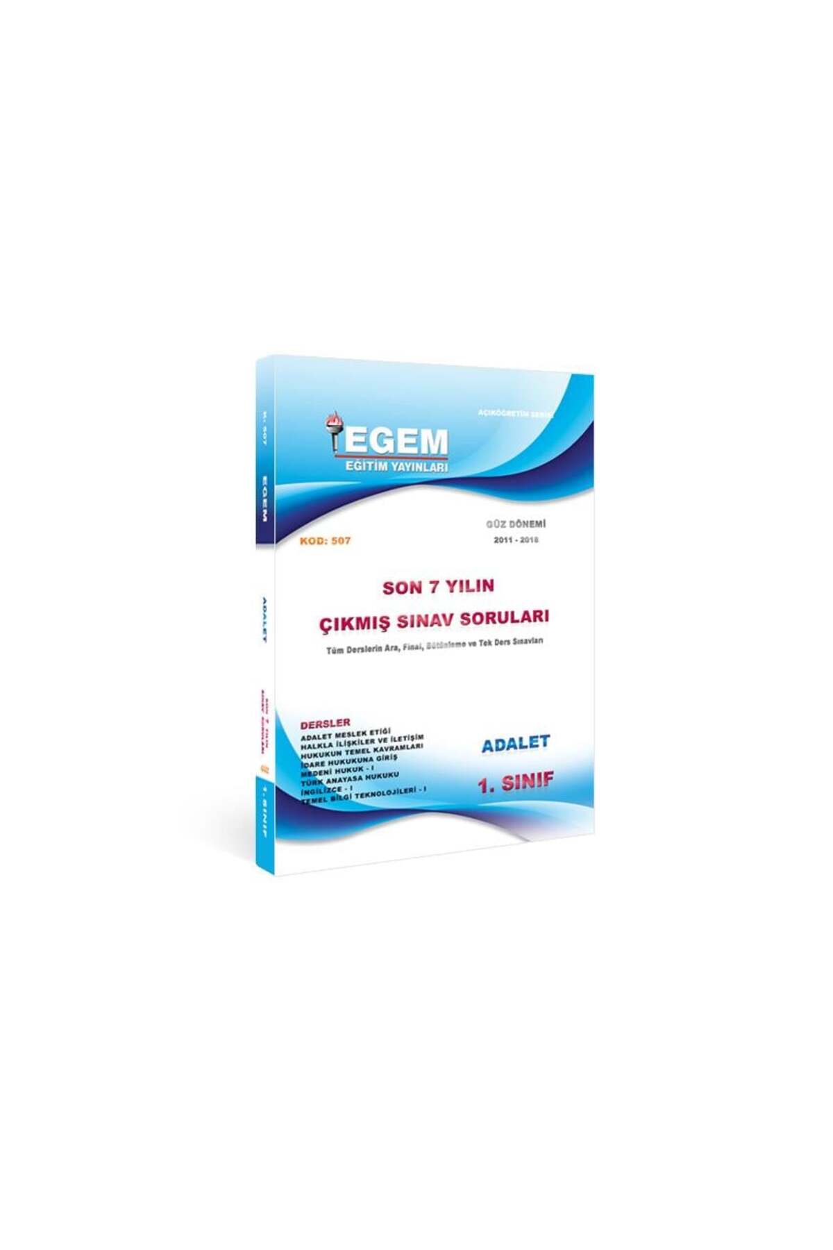 Egem Eğitim Yayınları AÖF 1. Sınıf Adalet Güz Dönemi 1. Yarıyıl