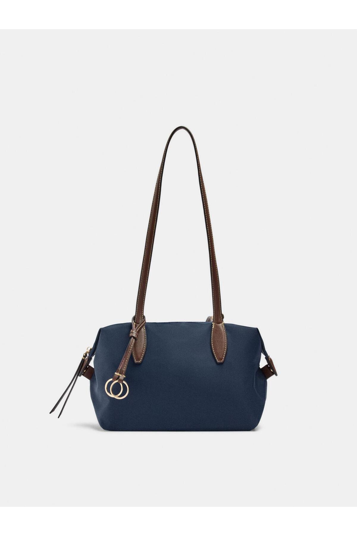 PARFOIS Kadın Charm'lı Teknik Kumaş Shopper Çanta görsel 5