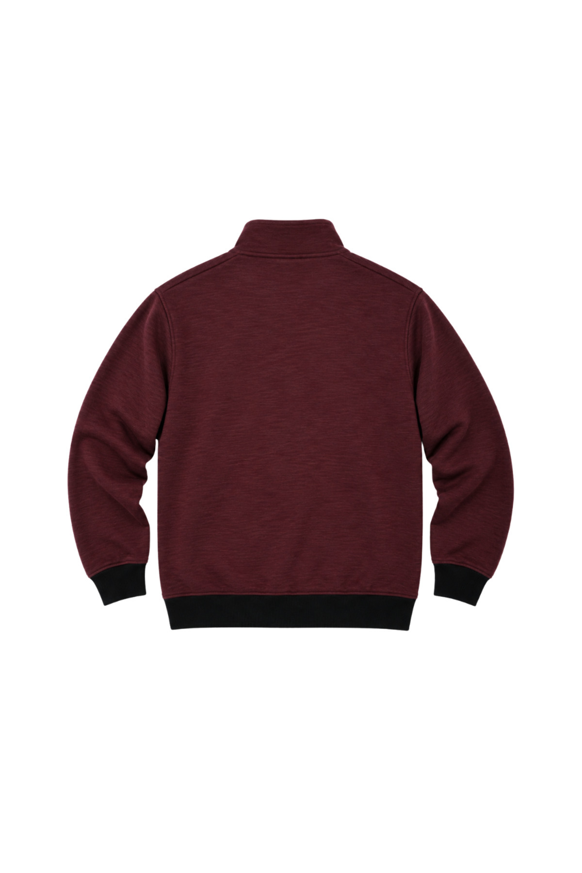 BattalModa Erkek Büyük Beden Melanj Bordo Selanik Dik Yaka Cepli Hırka 5XL-6XL-7XL-8XL görsel 5