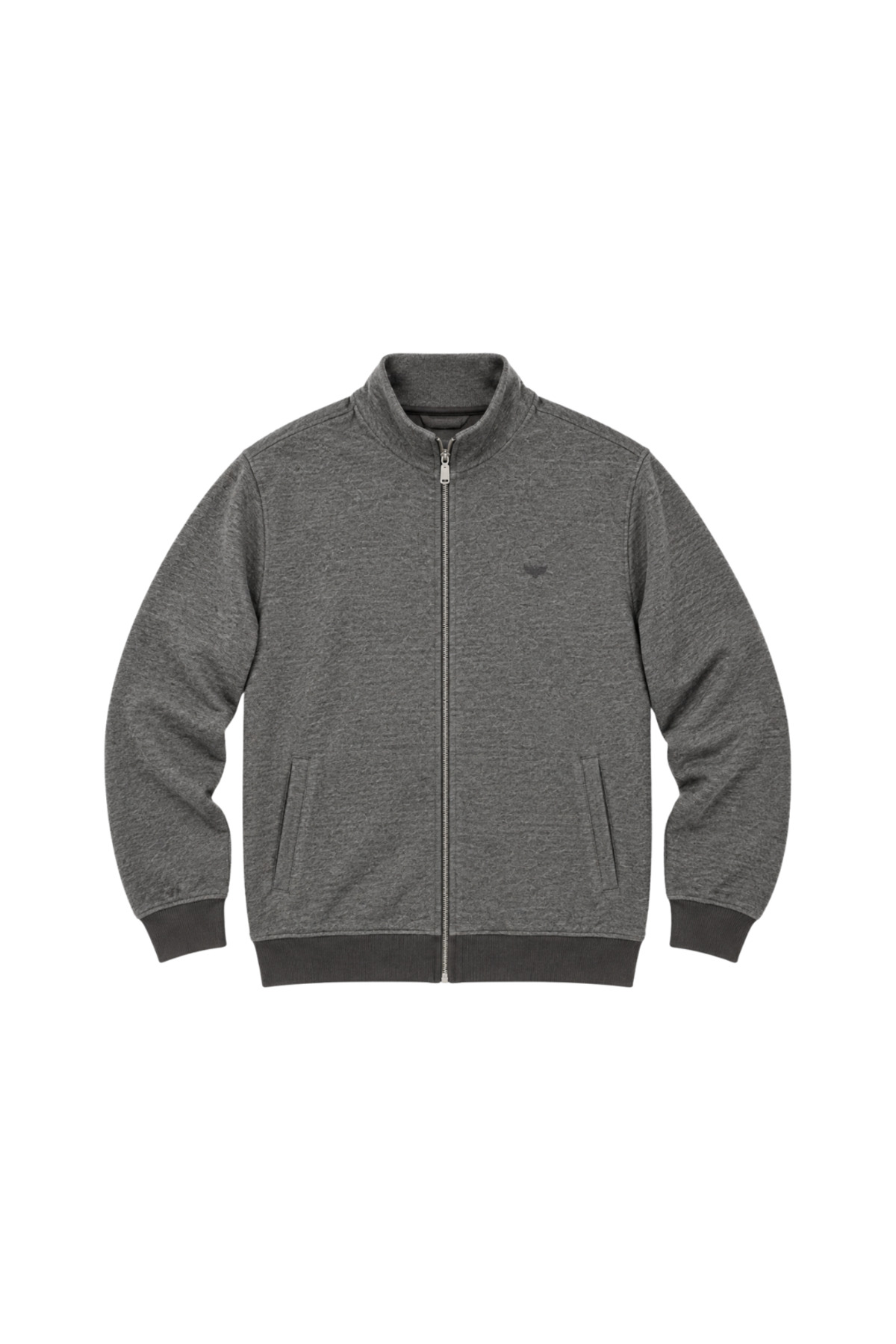 BattalModa Erkek Büyük Beden Melanj Bej Selanik Dik Yaka Cepli Hırka 3XL-4XL-5XL-6XL-7XL-8XL görsel 4