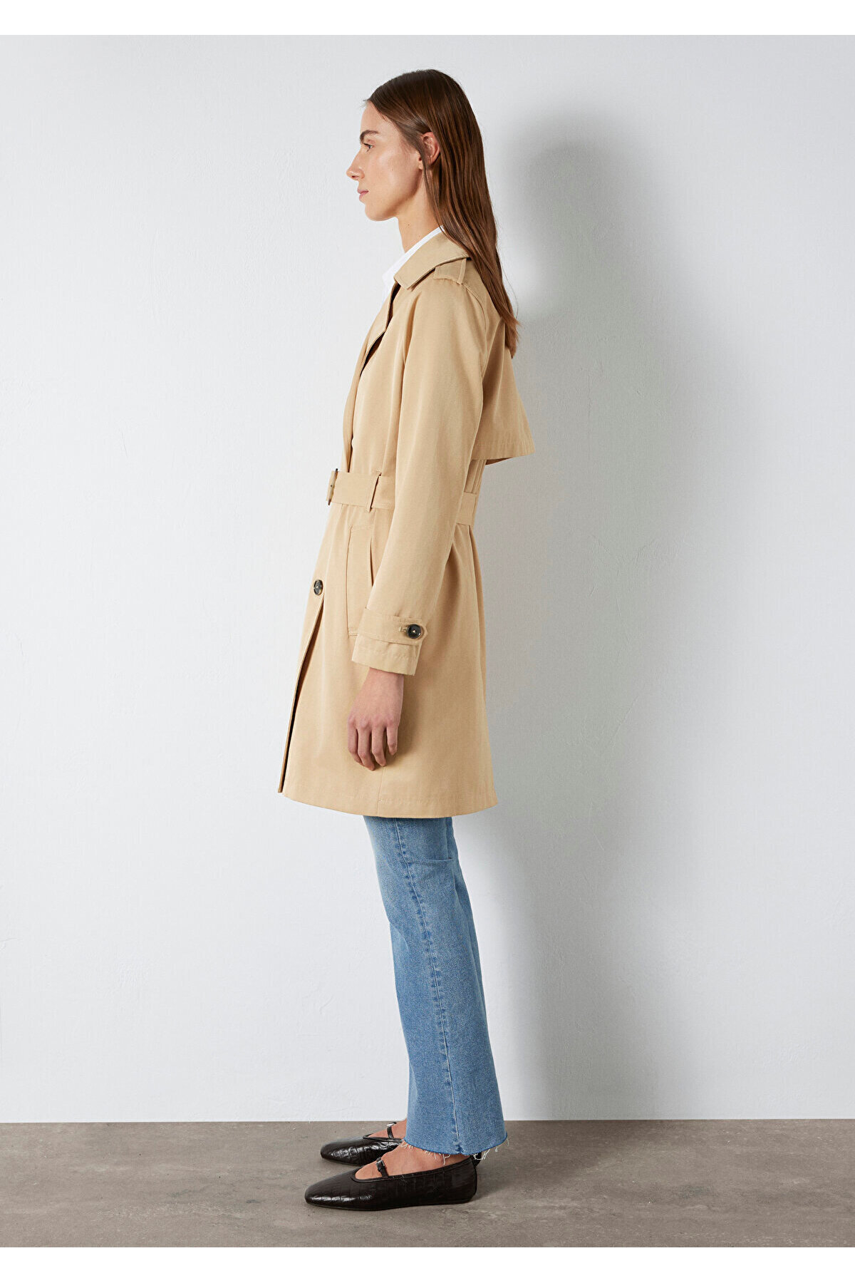 Mavi KADIN TRENCHCOAT Curd and Whey görsel 5