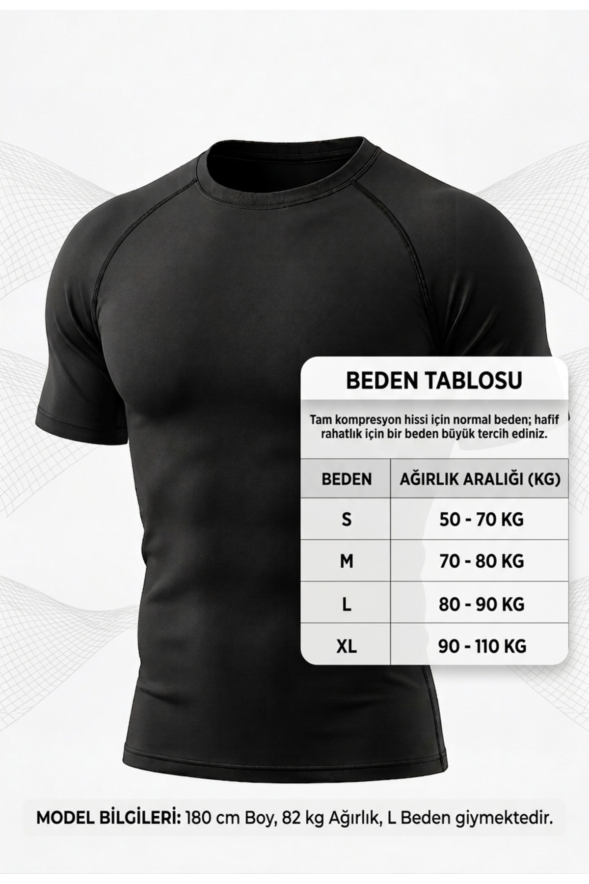 Sapevr Erkek Premium Compression Spor Tişörtü - Hızlı Kuruyan Gym & Fitness Body Tişört ( Raglan Dikişli ) görsel 5