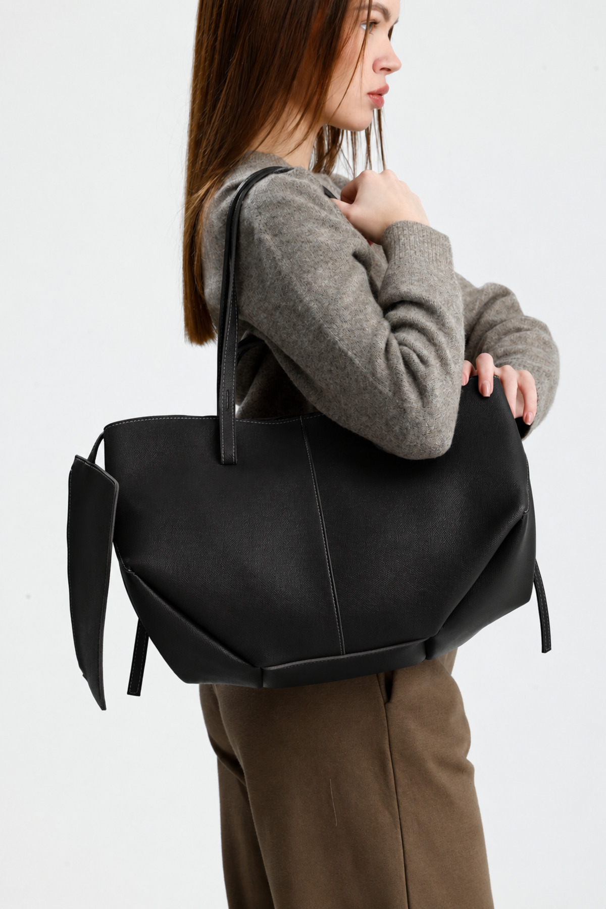 Çantacımstore Kadın Cyme Big Pinterest Çanta Siyah-2 (BÜYÜK BOY) görsel 2