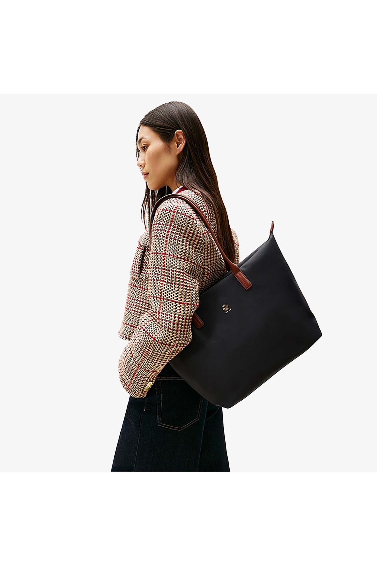 Tommy Hilfiger Popette Kadın Siyah Tote Çanta görsel 5