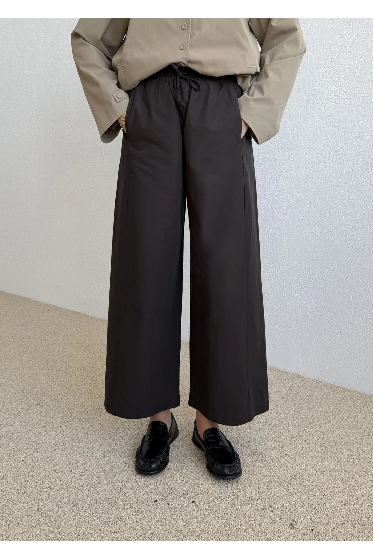 MODA AKSA 3971 FL Bel İpli Chino Pantolon