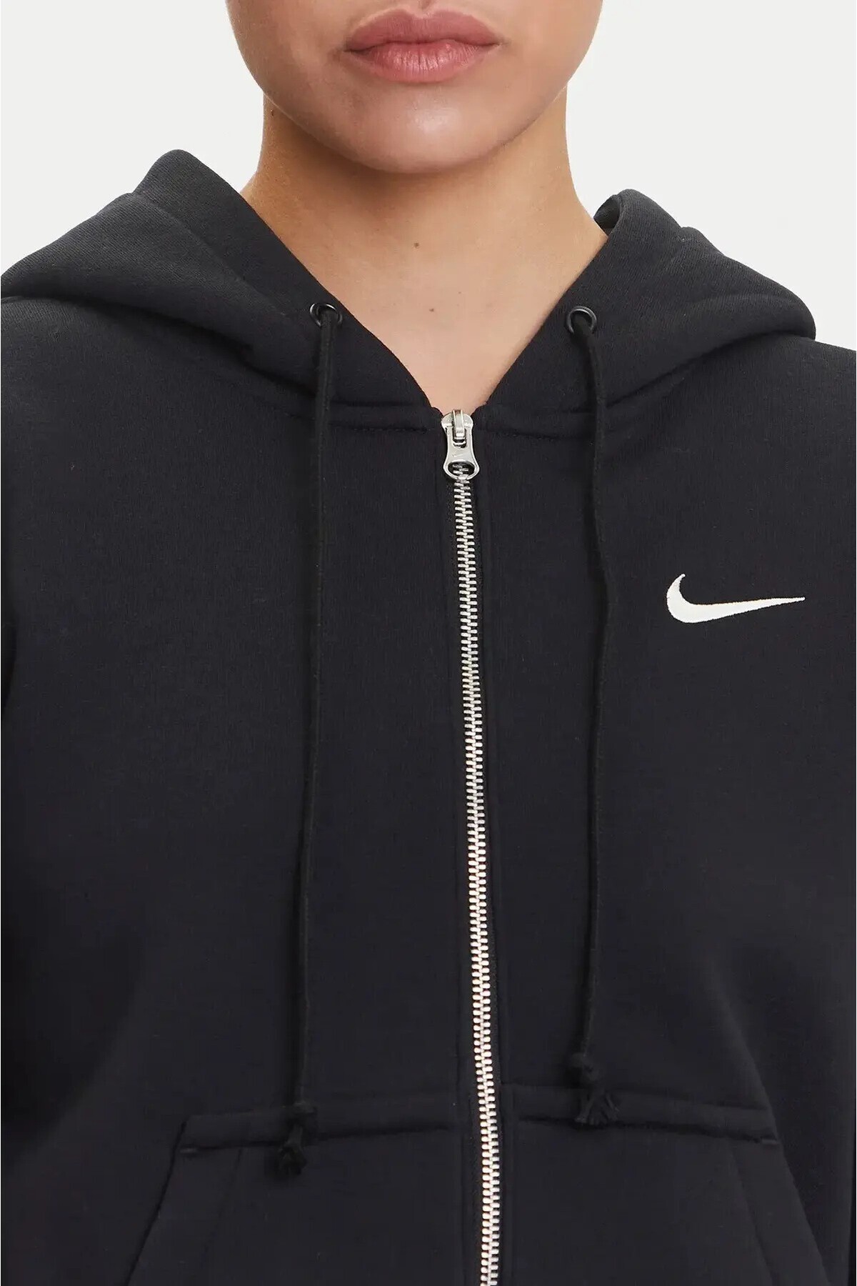 Nike Sportswear Phoenix Fleece Std Fz Hoodie Kadın Siyah Sweatshrit görsel 2
