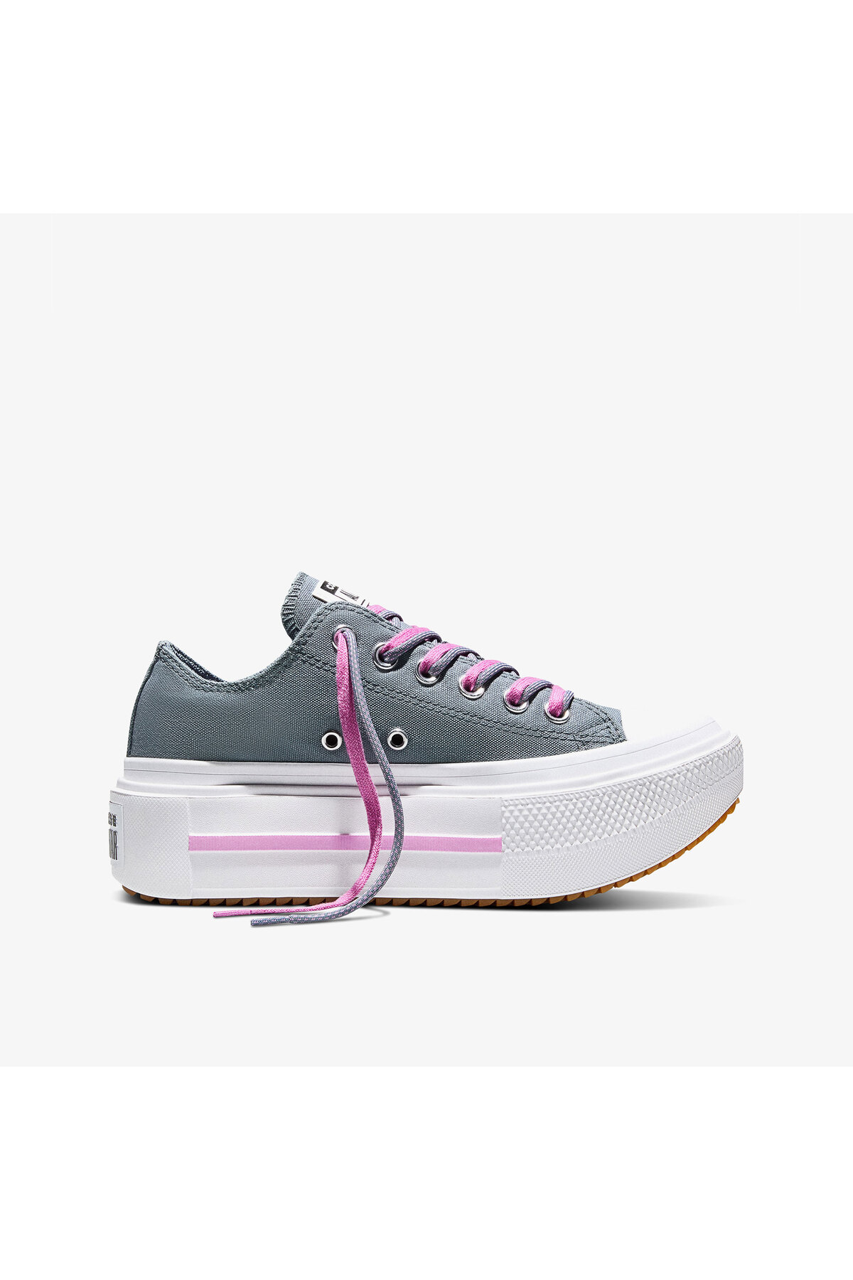Converse Chuck Taylor All Star Double Stack Platform Gri Sneaker