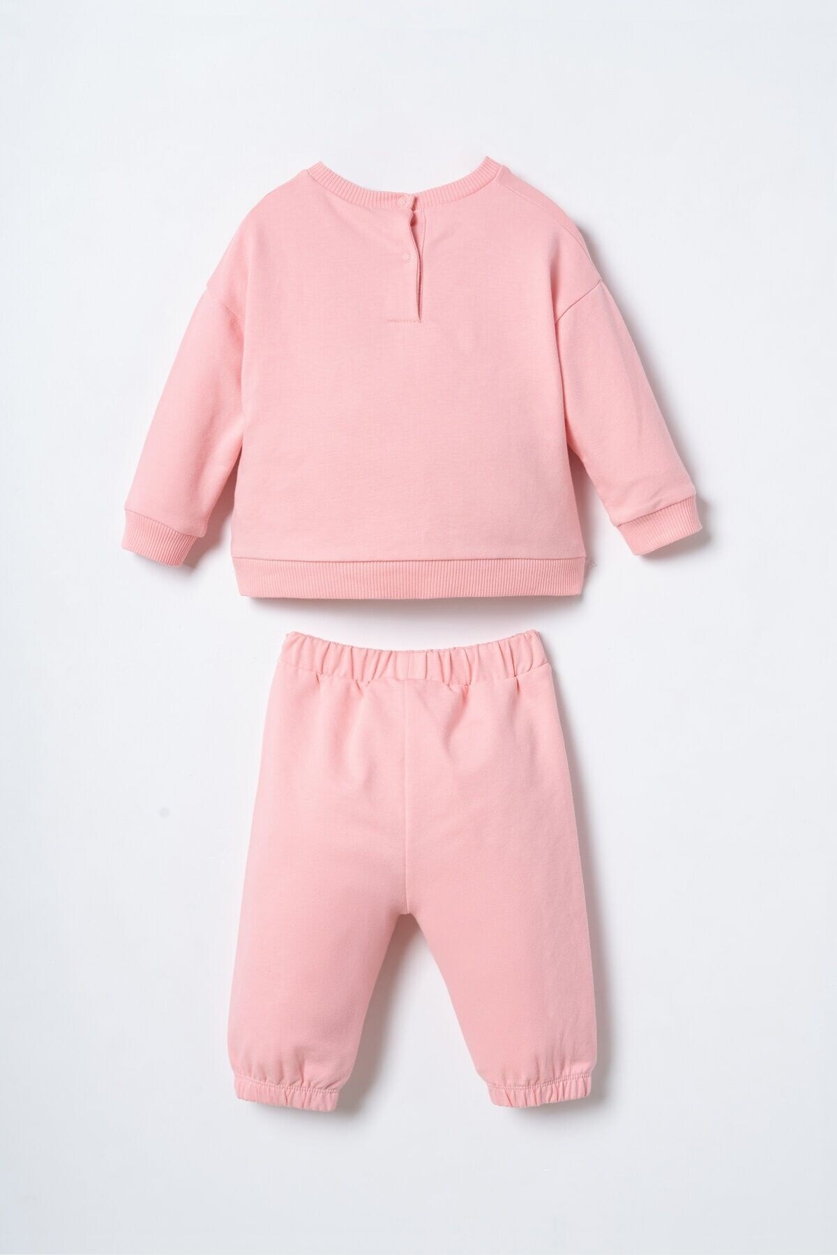 ست دوتکه آستینبلند گلدوزیدار نوزاد دختر U.S. Polo Assn. سالمونی — 4