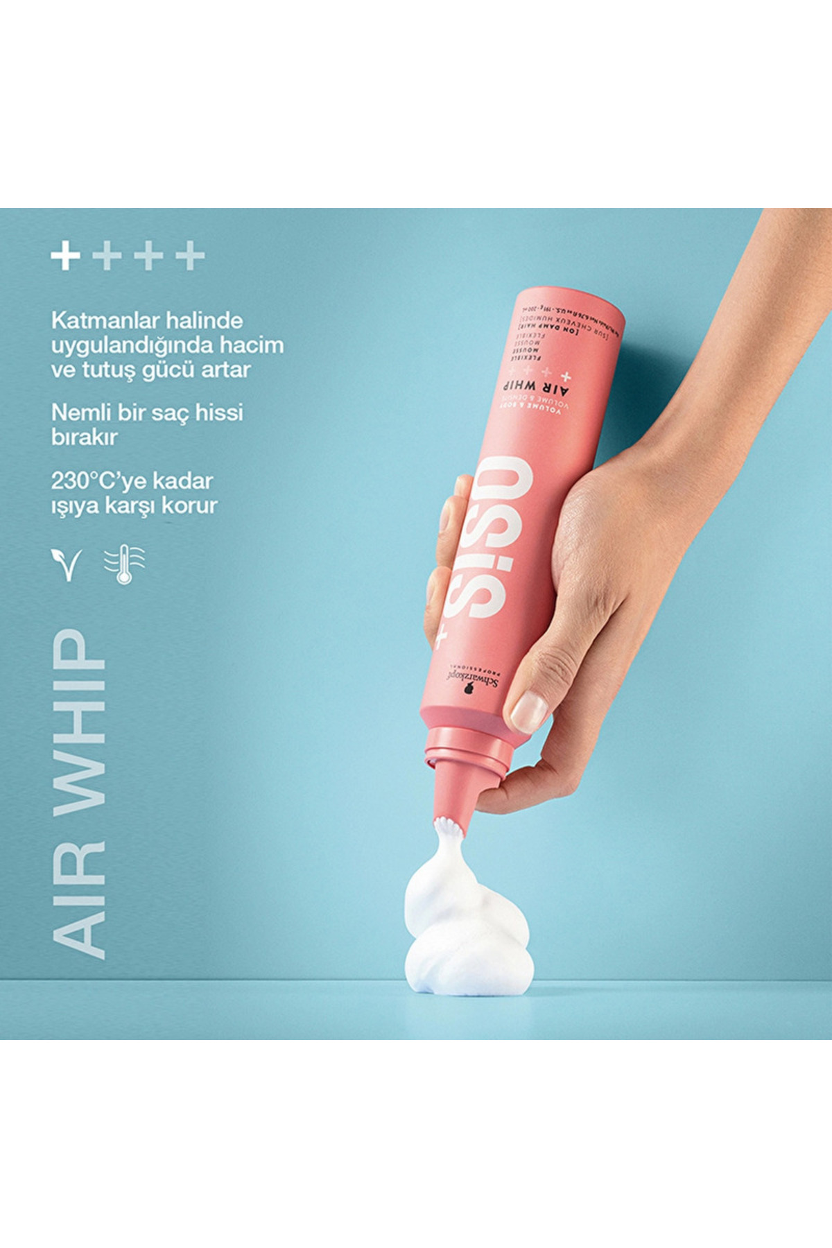 Air Whip Flexible Volume – Hafif Dokulu, Esnek Tutuşlu & Dolgunluk Veren Profesyonel Saç Köpüğü 200 ml — rtg5er6tg3fr42f6rtg — تصویر 4 از 5