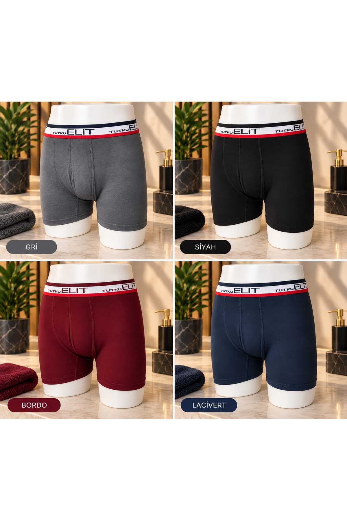 Lillie Tutku elit modal elastan Spor boxer 2 adet küçük resim 3
