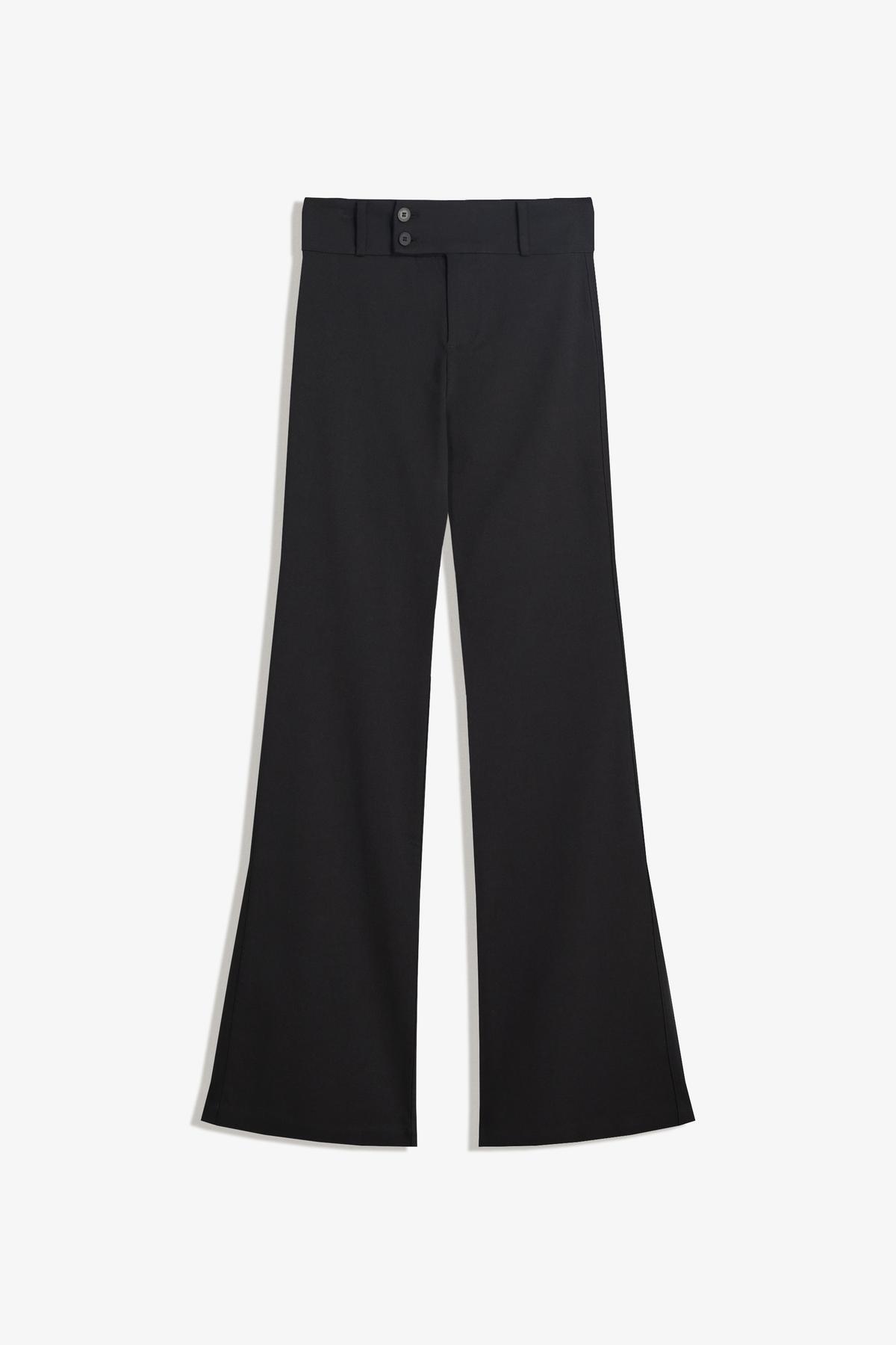 Bershka Bengalin kumaş flare fit pantolon görsel 2