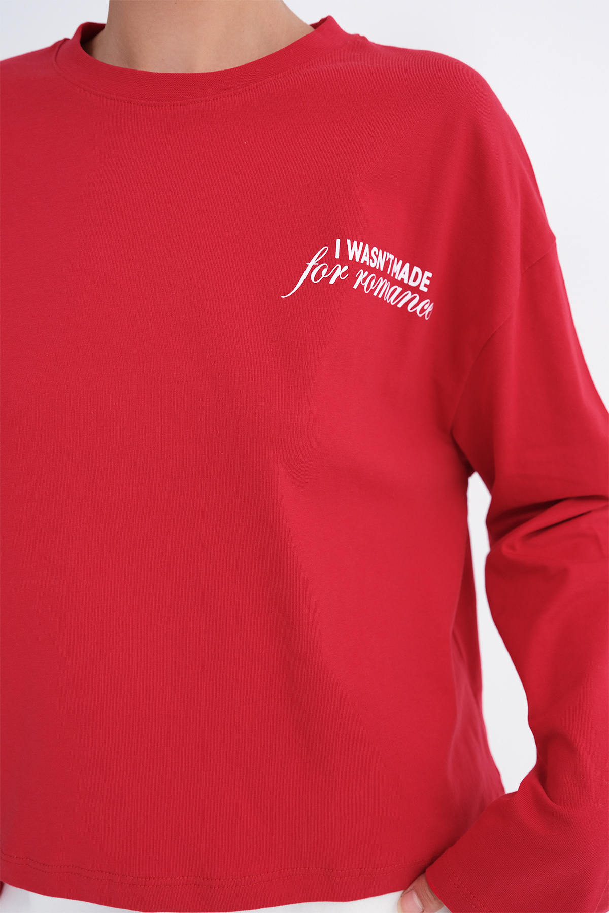 Addax Baskılı Uzun Kollu T-shirt P9061 görsel 3