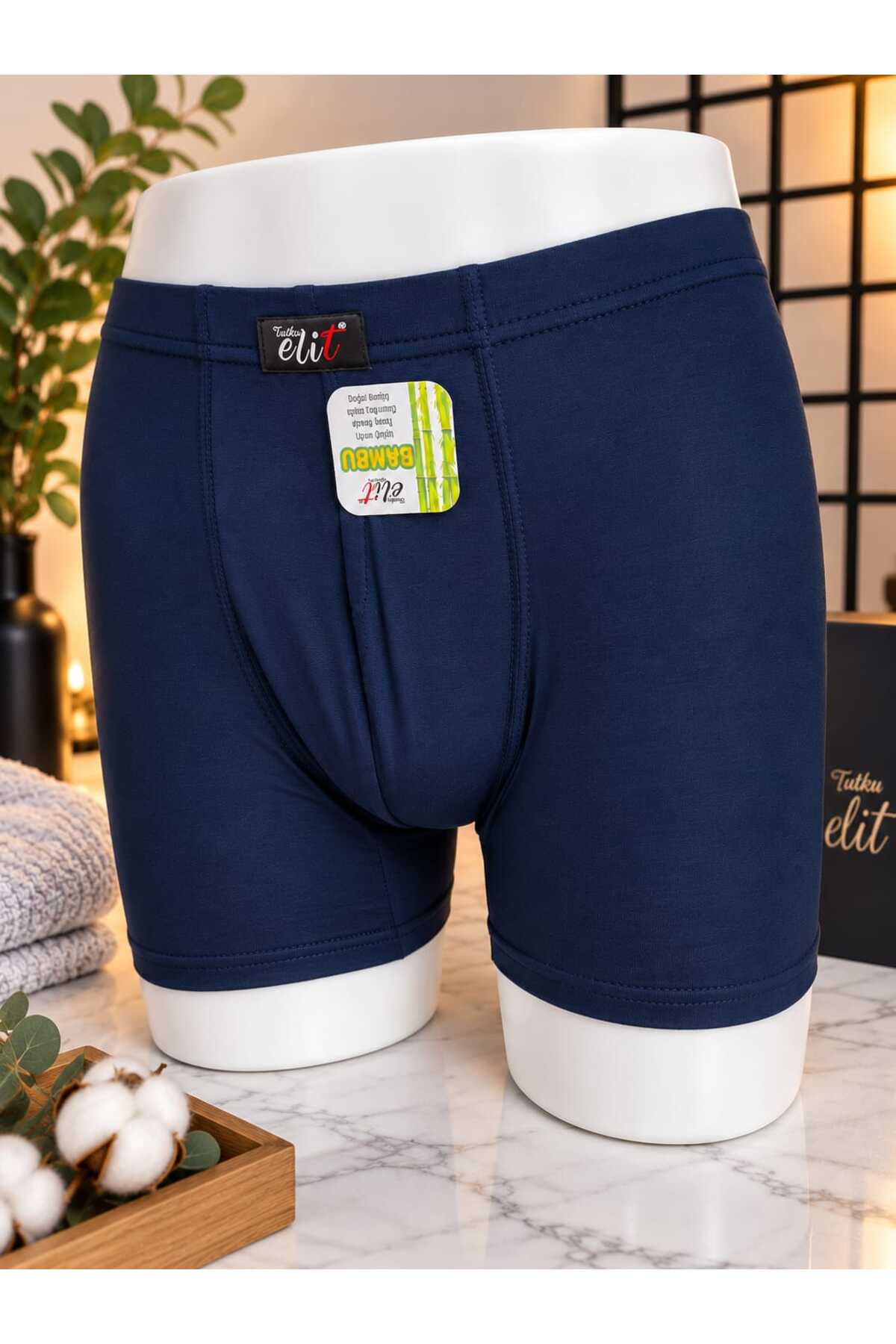 Lillie Tutku elit erkek bambu boxer 2 adet çok renkli detay