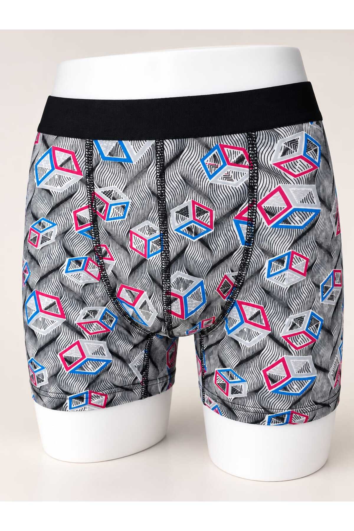 Lillie Tutku elastan empirme Spor boxer 2 li adet desenli ve figürlü küçük resim 4