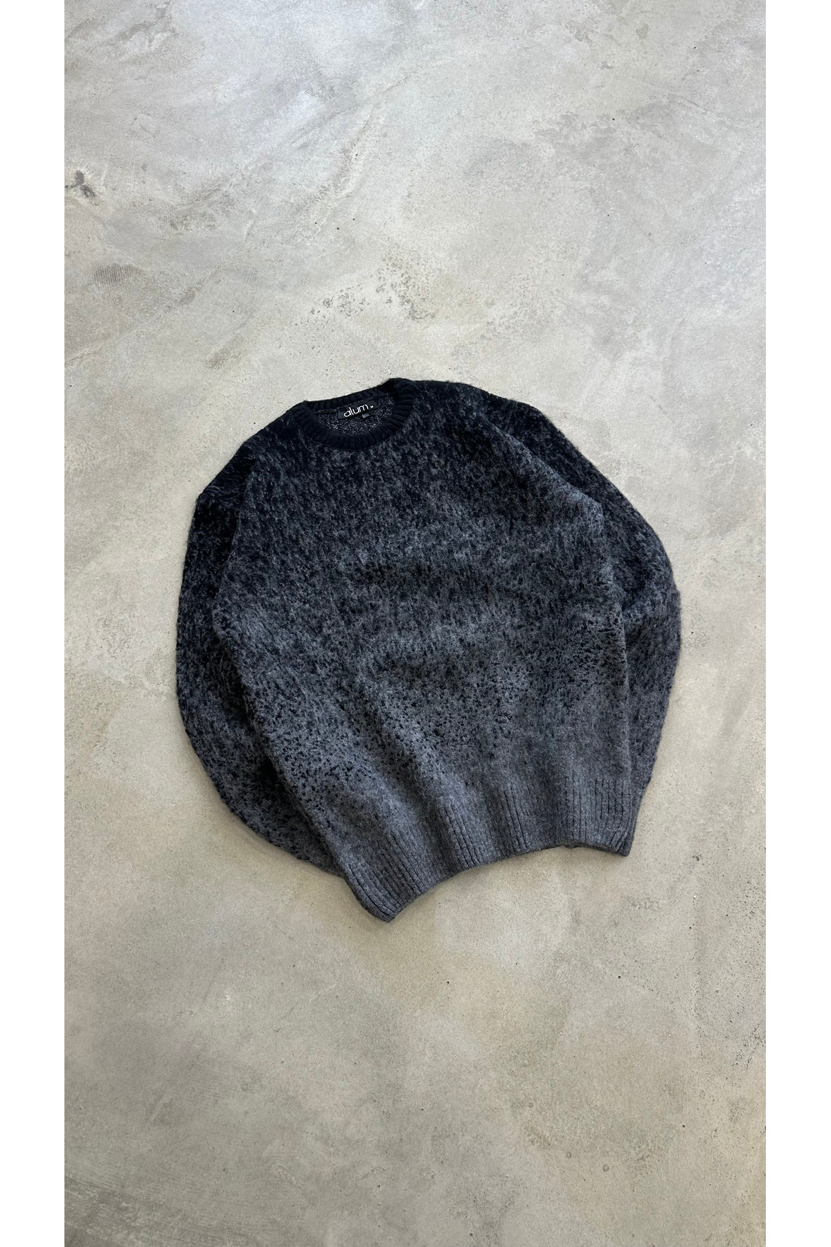 Genel Markalar Unisex Oversize Antrasit Yumuşak Dokulu Triko Kazak — مشکی TRK-001-SYH