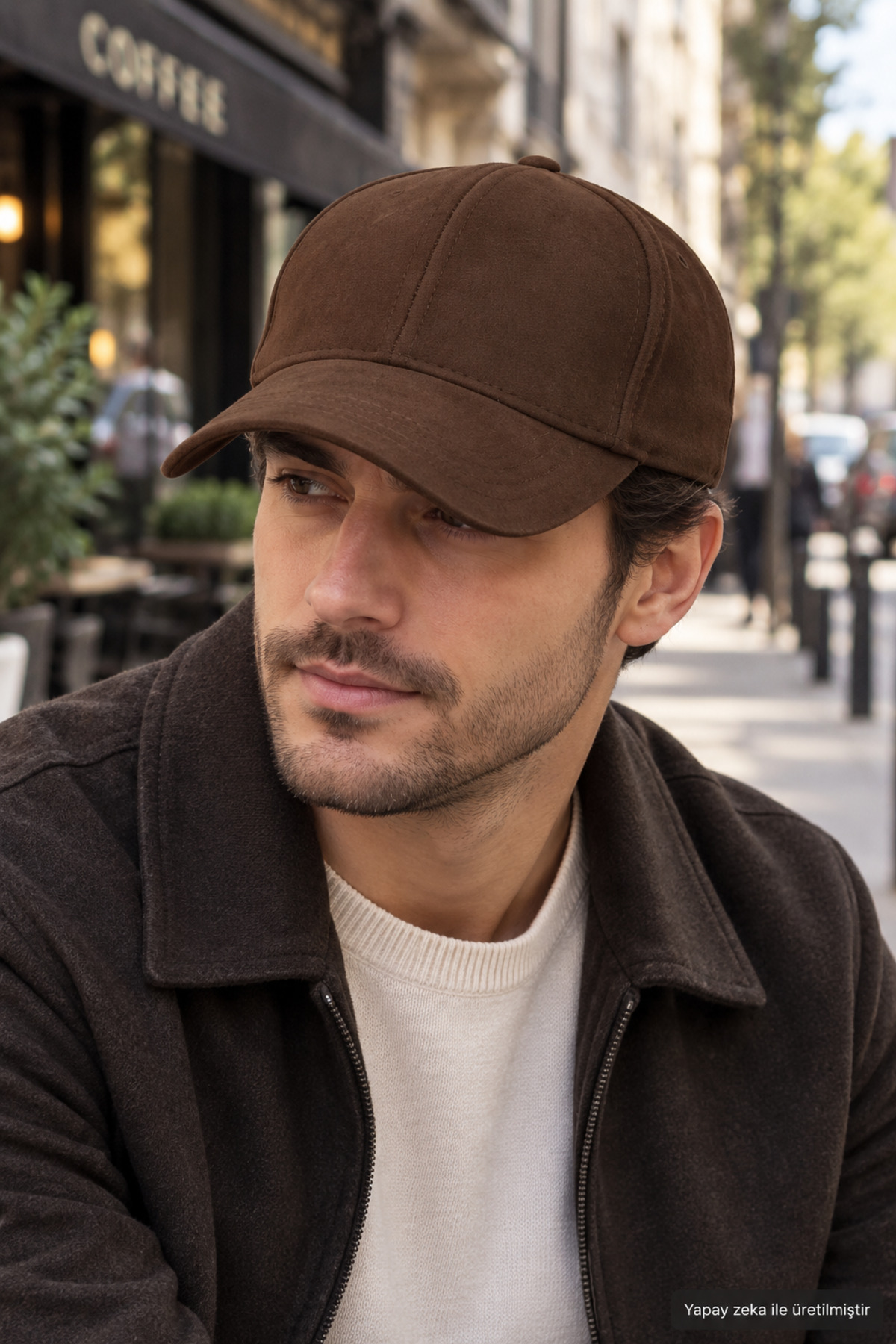 ZERAMİNE Süet Şapka Unisex Düz Basic Spor Kep Günlük Ayarlanabilir Baseball Cap görsel 2