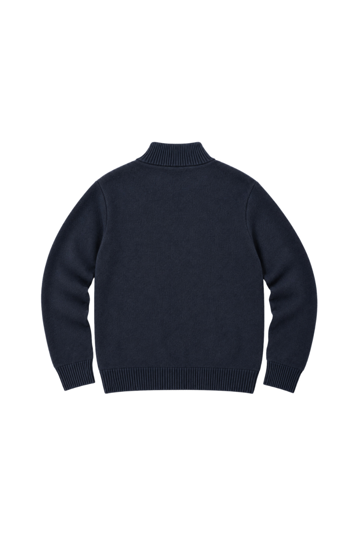 BattalModa Erkek Büyük Beden Lacivert Hattush Dik Yaka Cepli Triko Hırka 3XL-4XL-5XL-6XL görsel 5