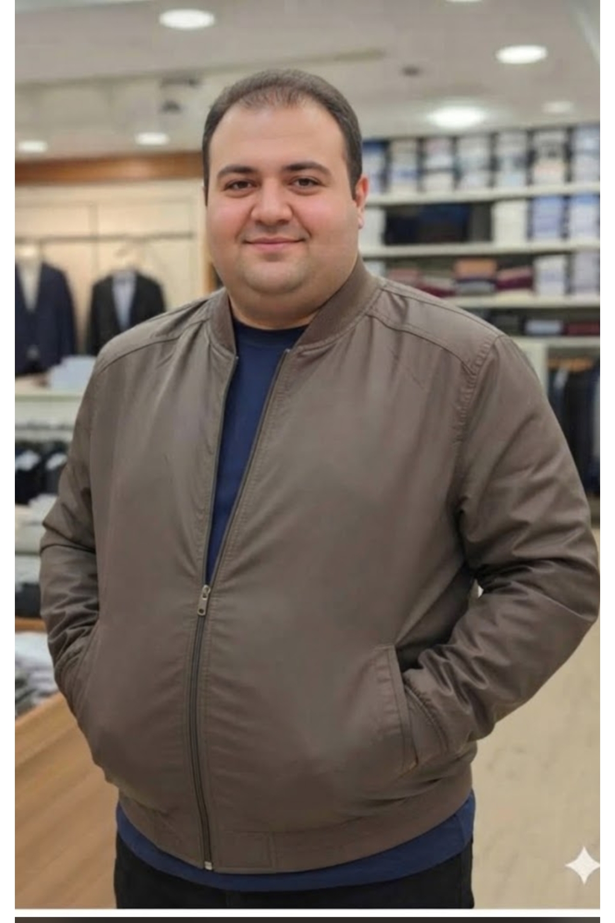 BİGASTİN BATTAL BEDEN HAKİM YAKALI ALT KISMI VE KOLLARI RİBANALI ERKEK MEVSİMLİK MONT
