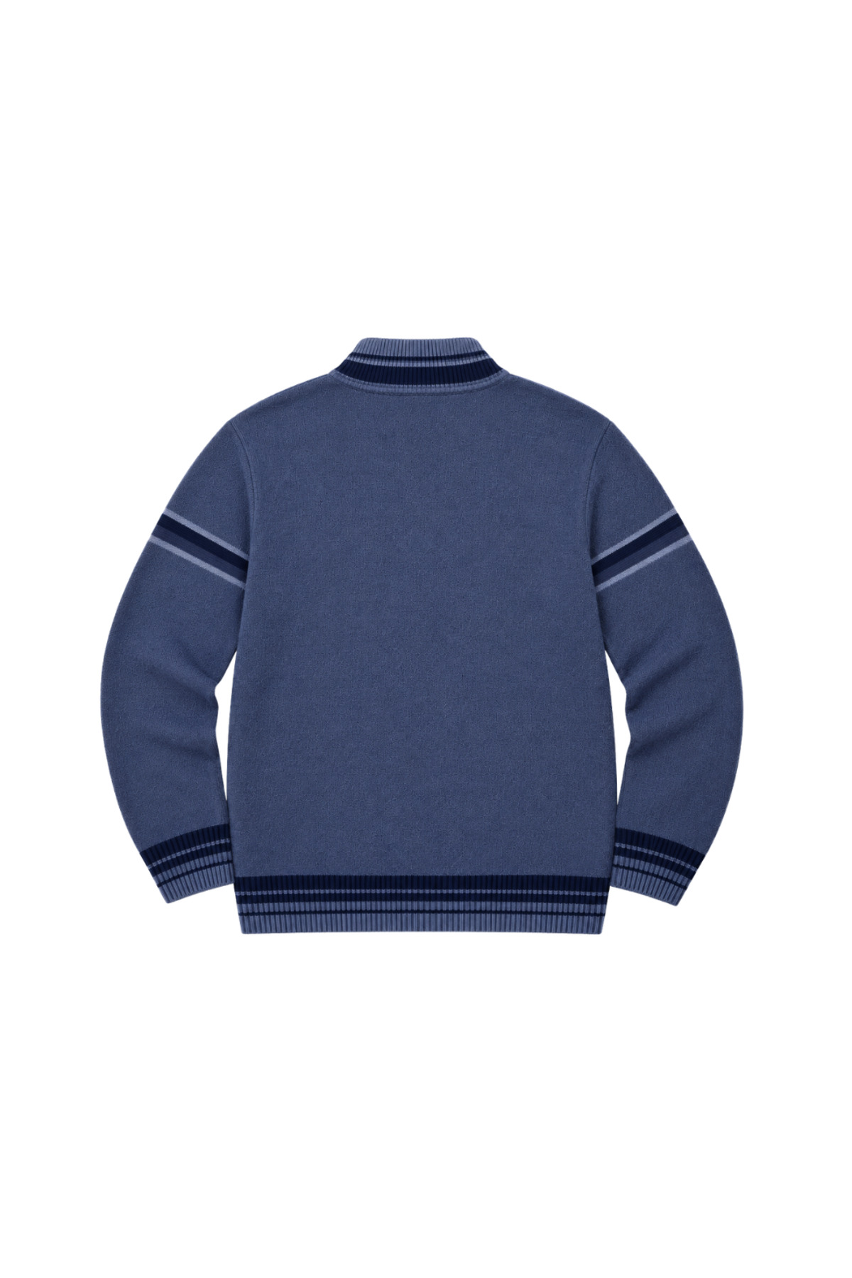 BattalModa Erkek Büyük Beden İndigo Desenli Cepli Triko Hırka 3XL-4XL-5XL-6XL görsel 5
