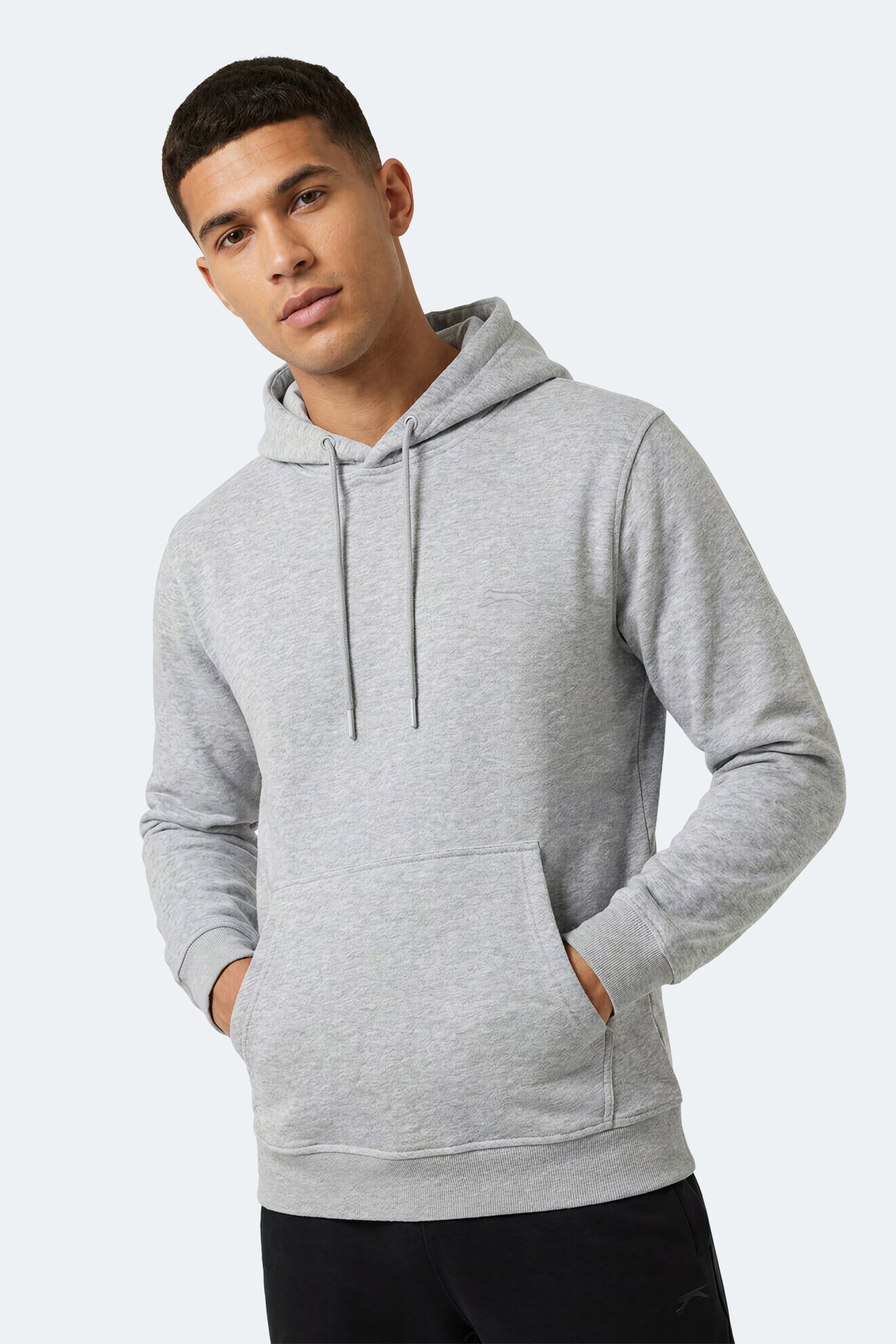 سویشرت کلاه‌دار خاکستری مردانه KEVRO I اسلازنگر سویشرت Slazenger