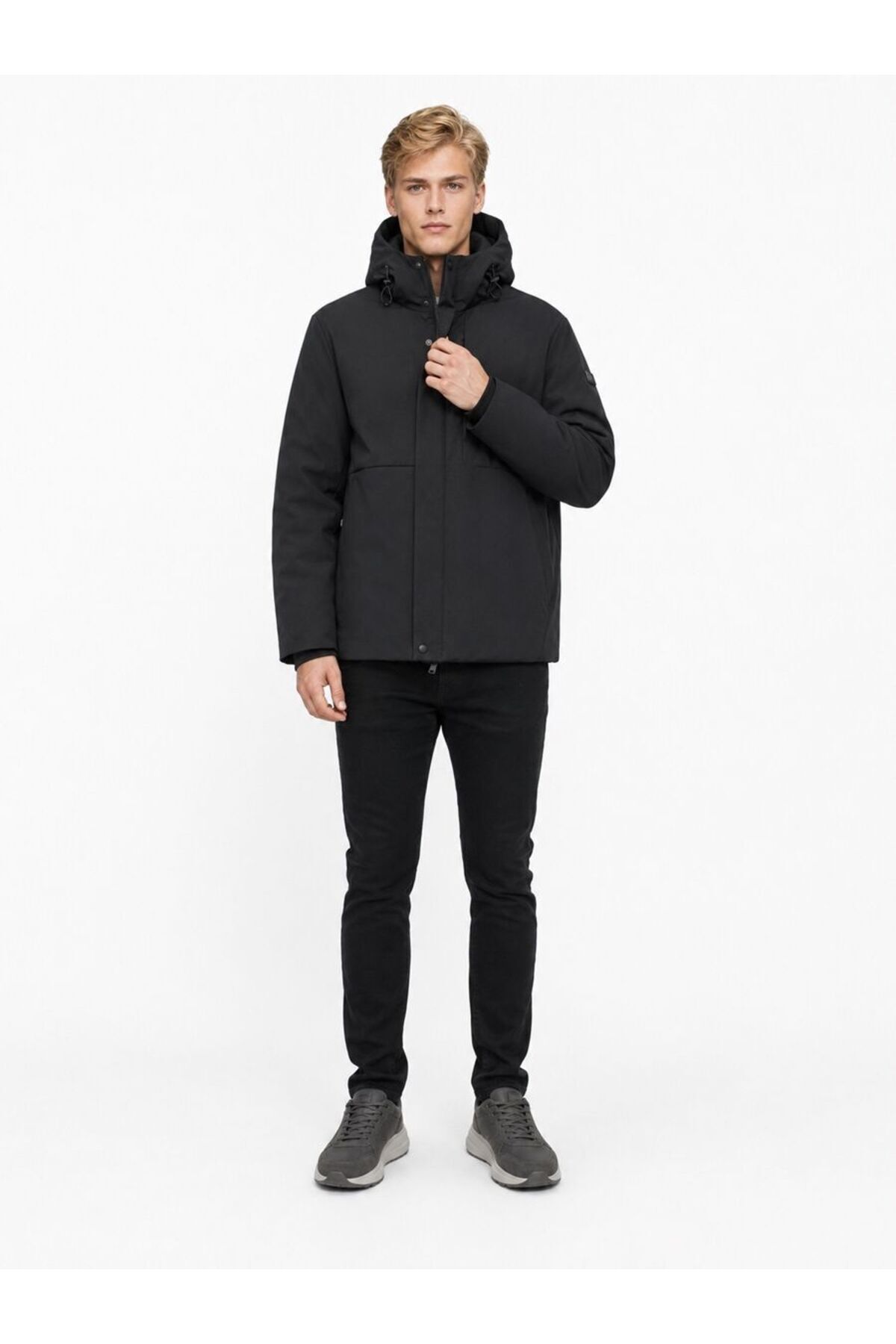 Regular Fit Erkek Mont — مشکی LF2043837_Q1.V1 — تصویر 2 از 7