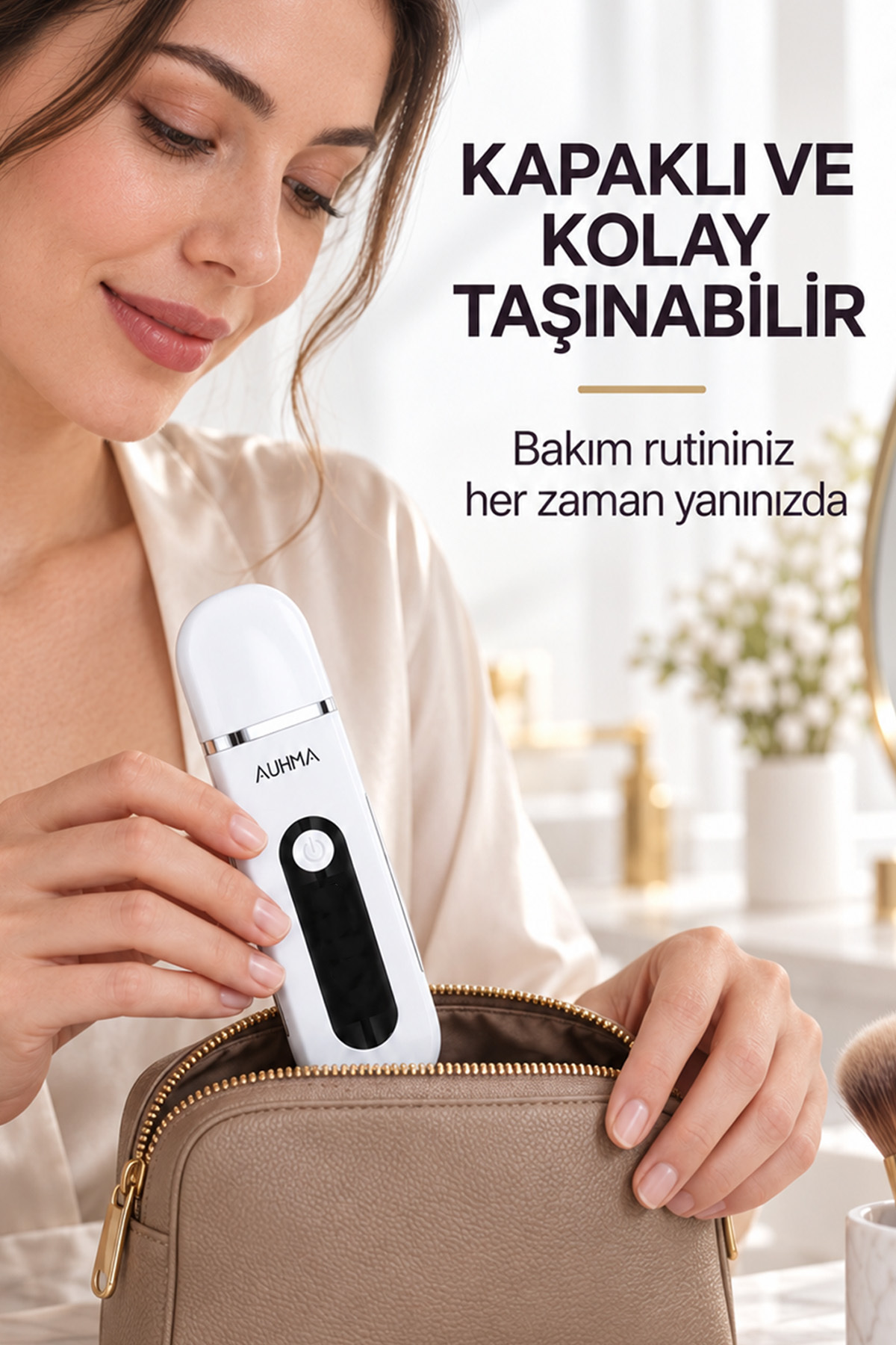 Ultrasonik Cilt Temizleme Cihazı - 4 Farklı Çalışma Modlu Şarjlı Gözenek Siyah Nokta Temizleme Aleti — سفید MT-92 — تصویر 4 از 7